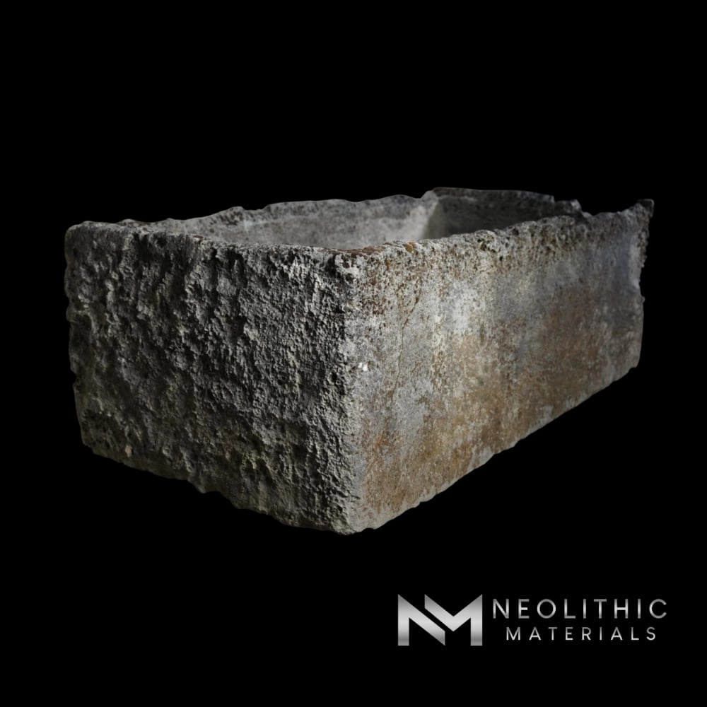 French Antique 19th Century Limestone Trough