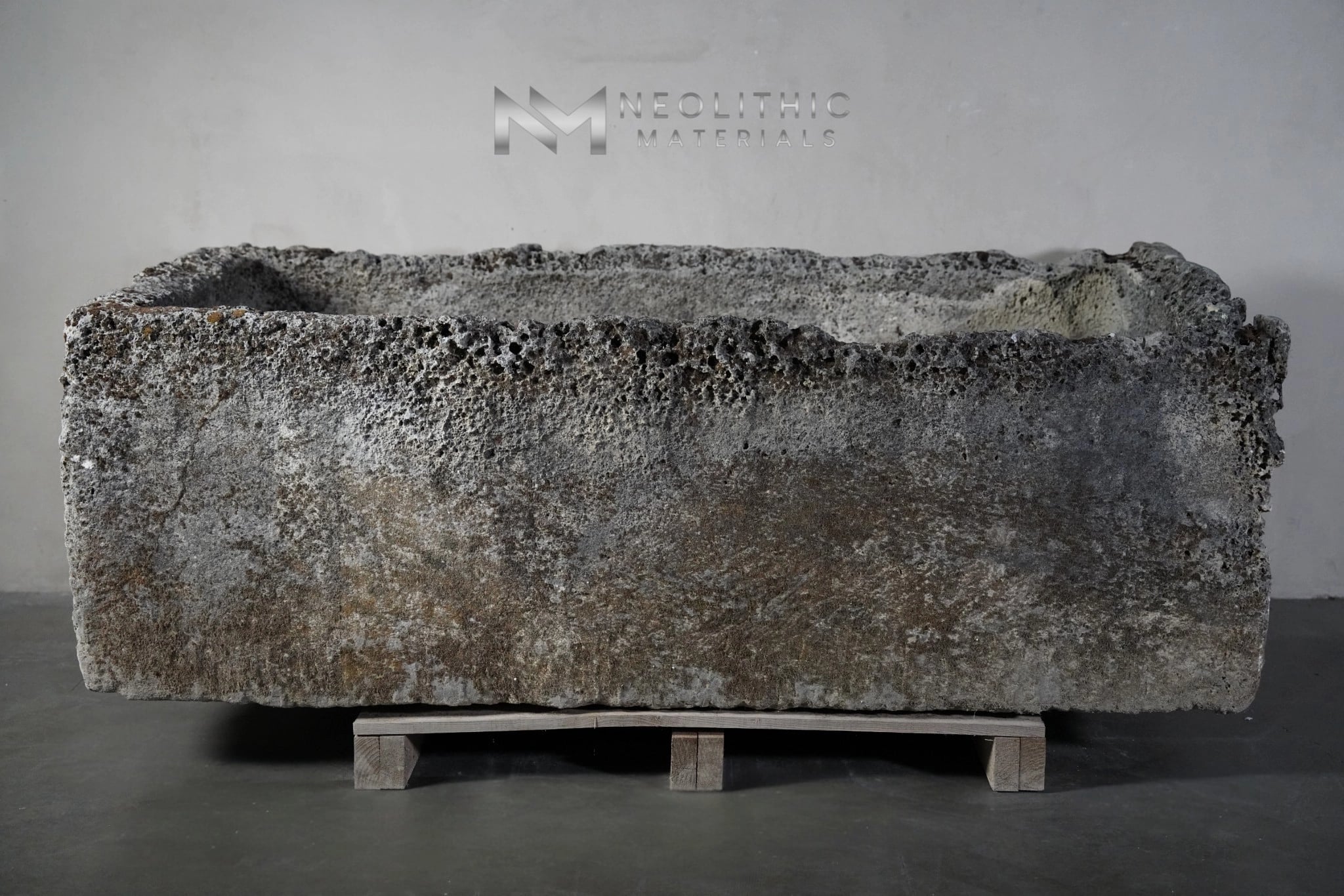 French Antique 19th Century Limestone Trough - Image 1