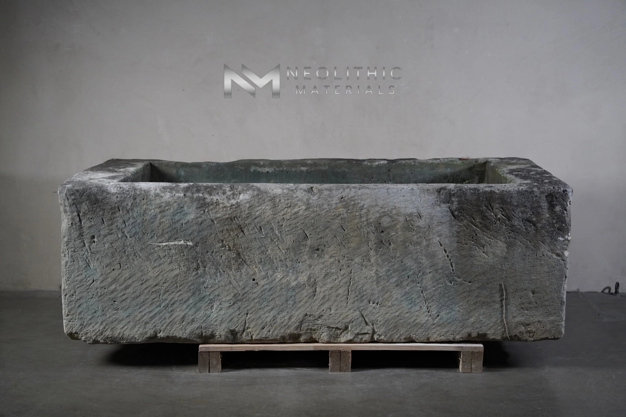 French Antique 19th Century Limestone Trough - Image 1