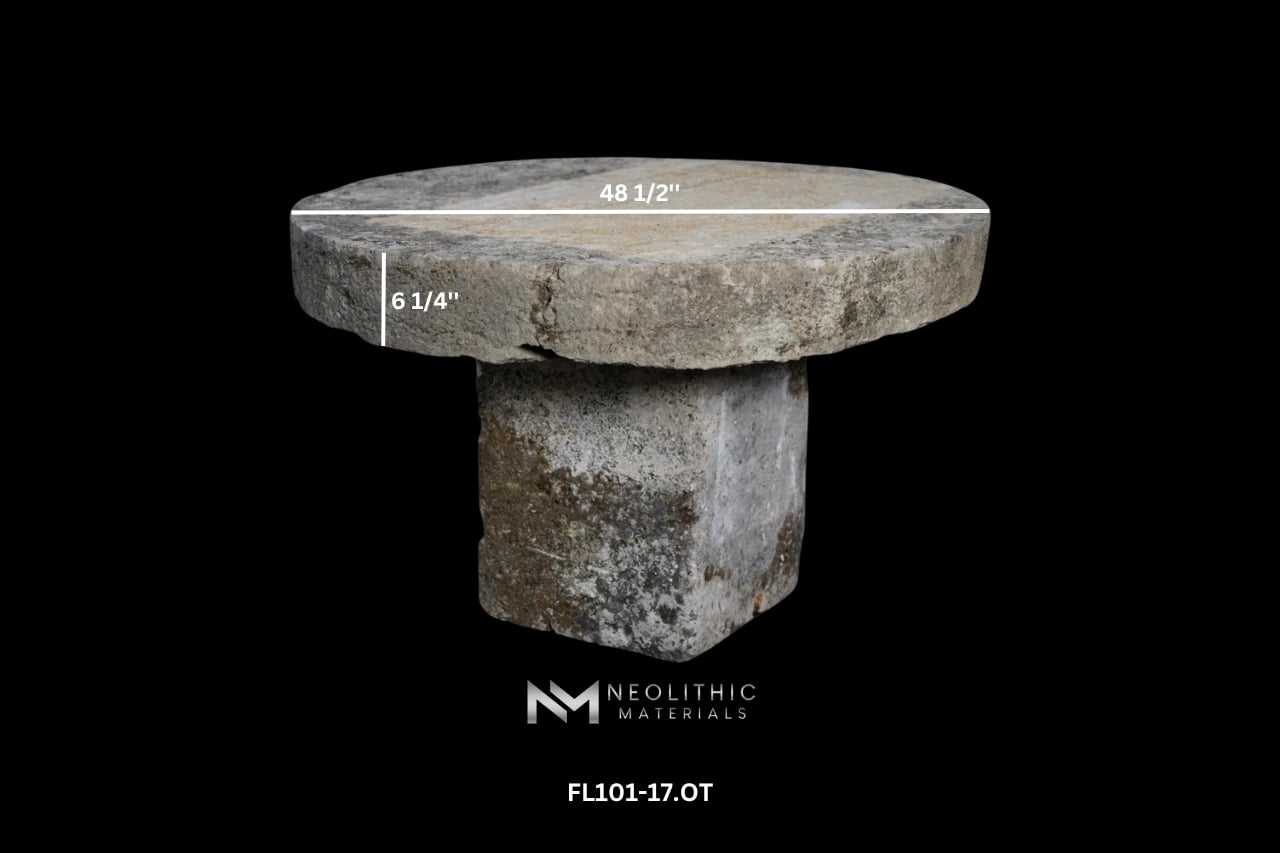 French Antique 19th Century Limestone Slab - Image 2