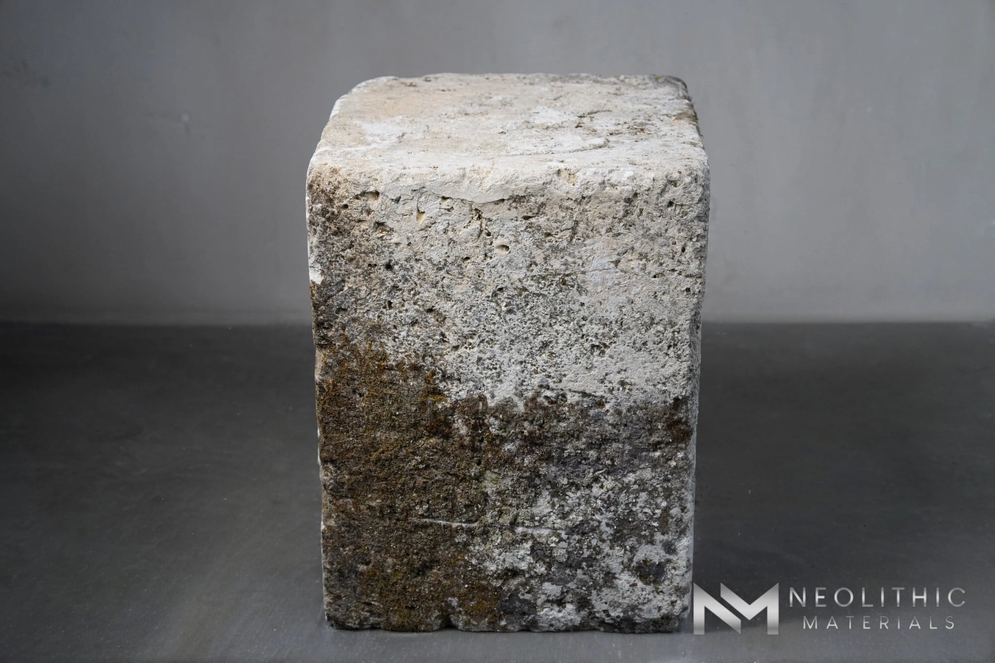 French Antique Limestone Table Base - Image 1