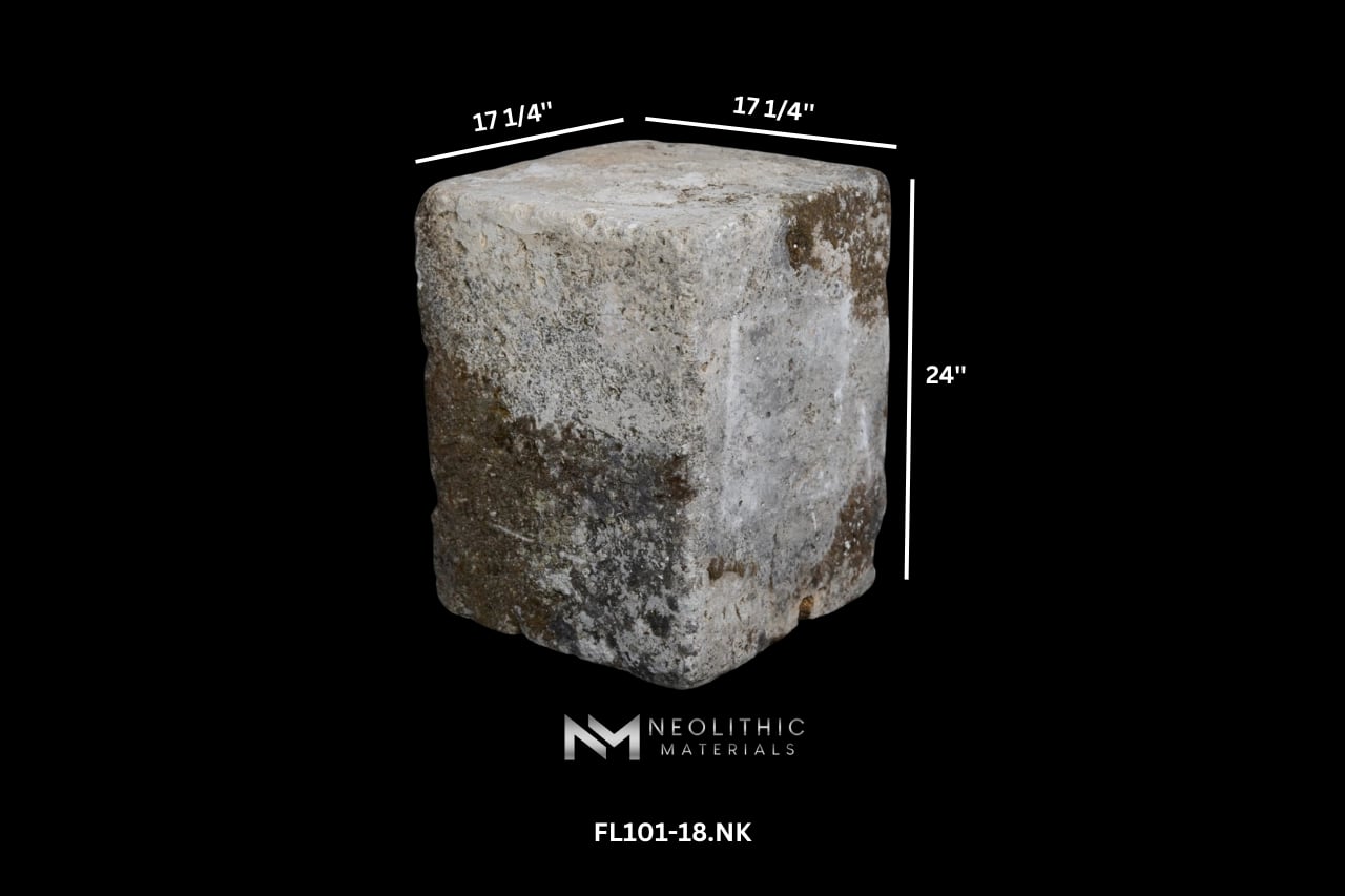 French Antique Limestone Table Base - Image 2