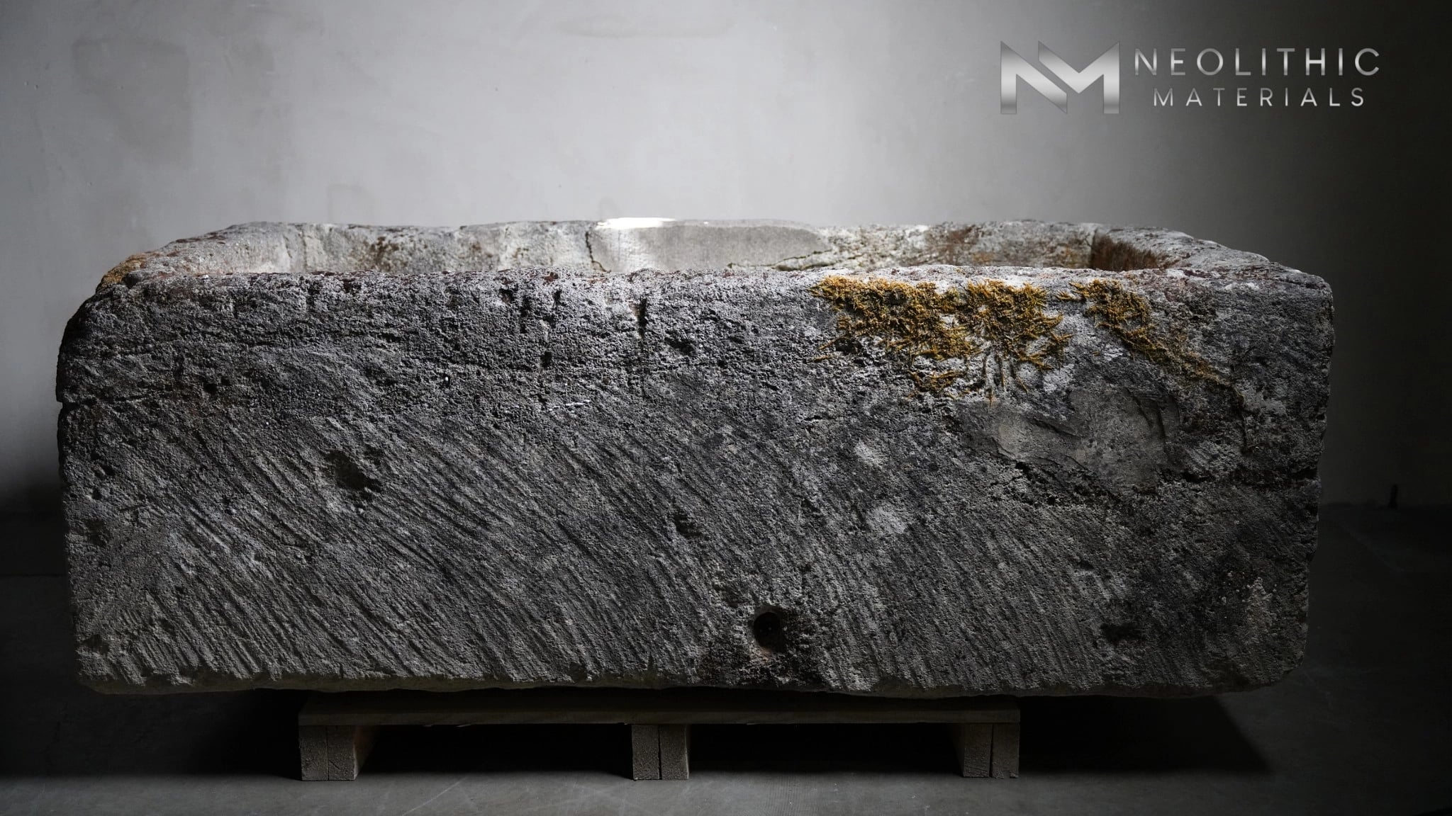 French Antique 19th Century Limestone Trough - Image 1