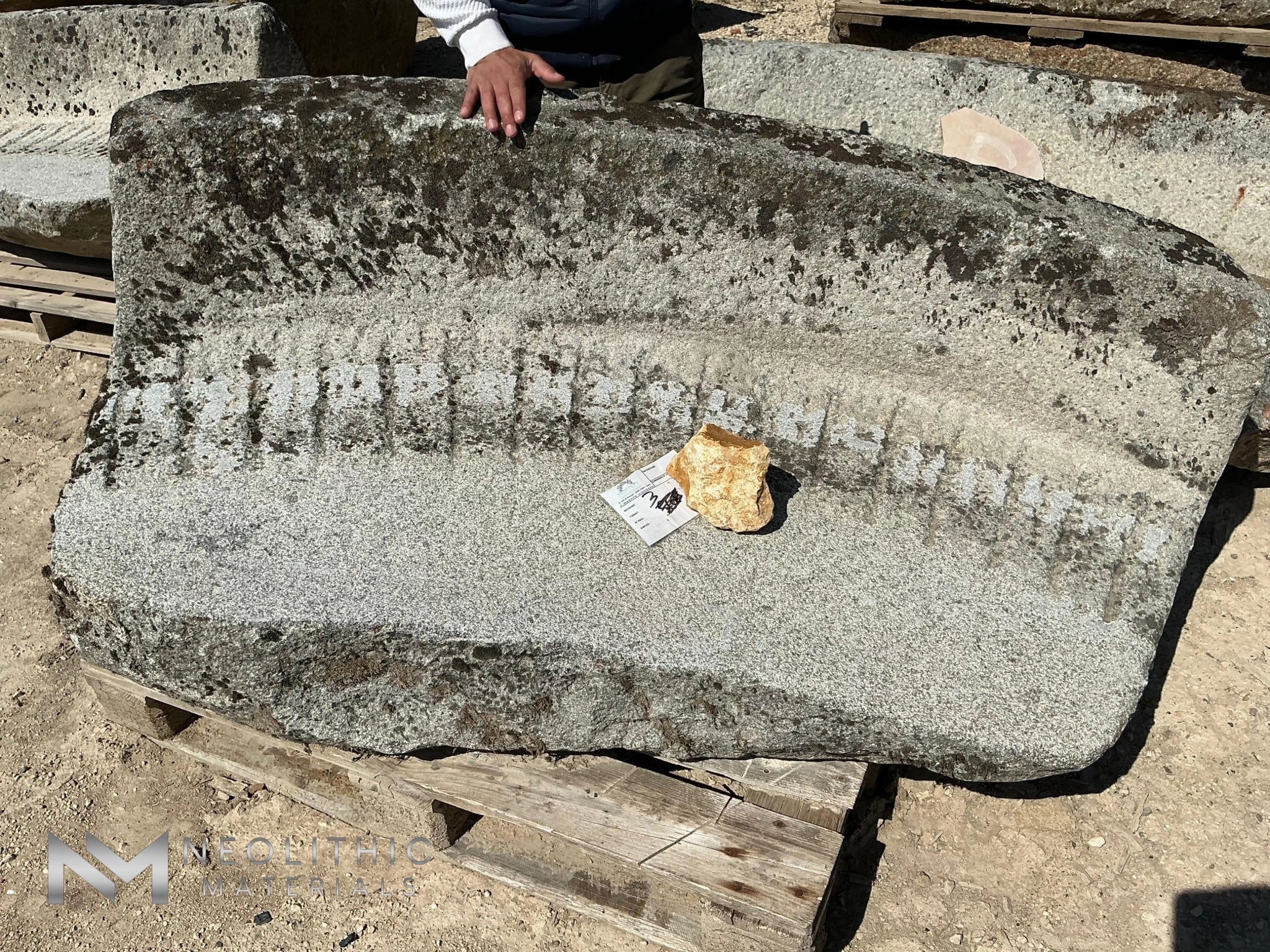 French Antique Limestone Bench - Image 6