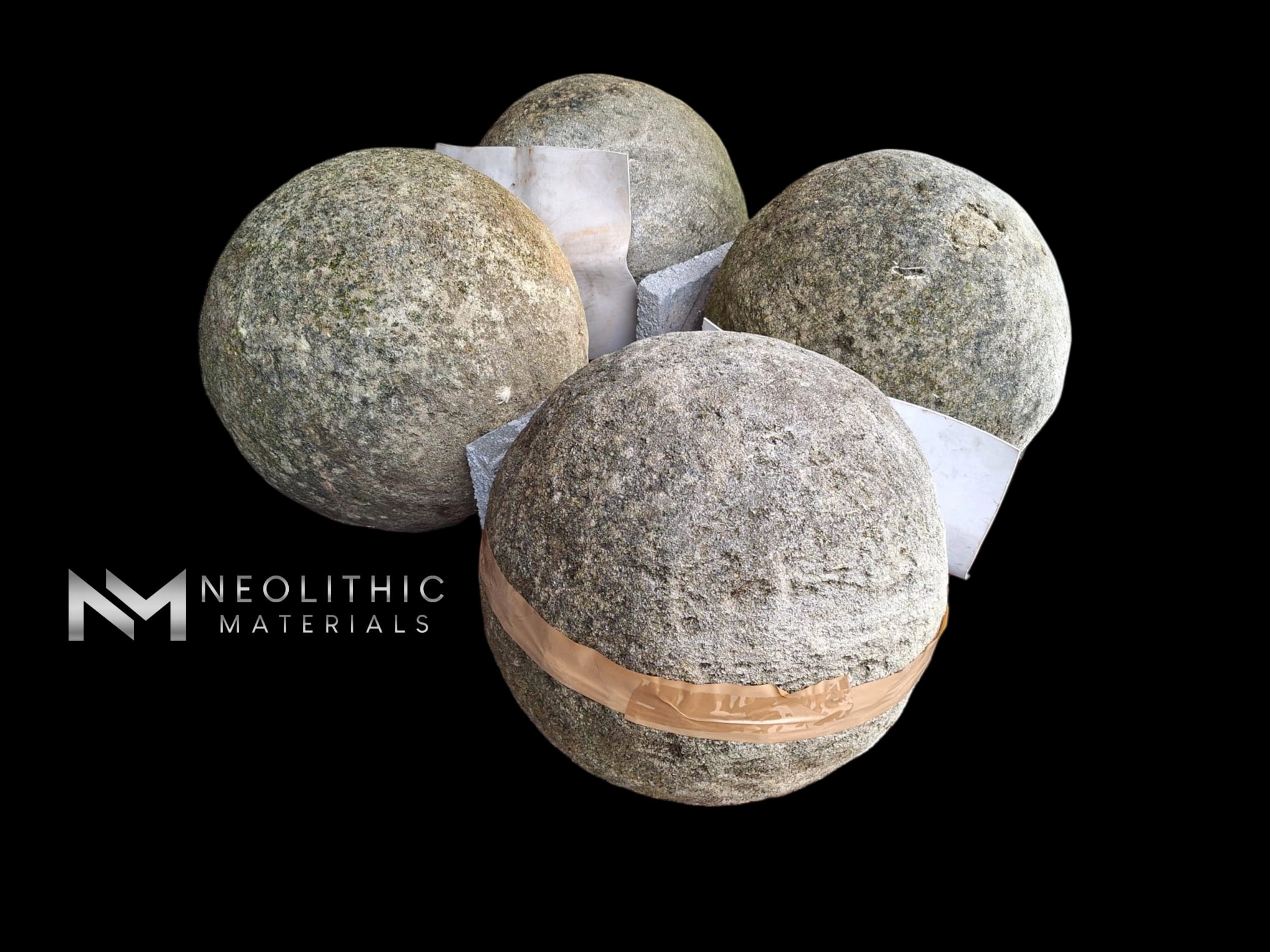French Antique Stone Balls