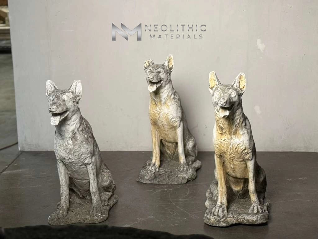 French Antique Cast Dogs - Image 1