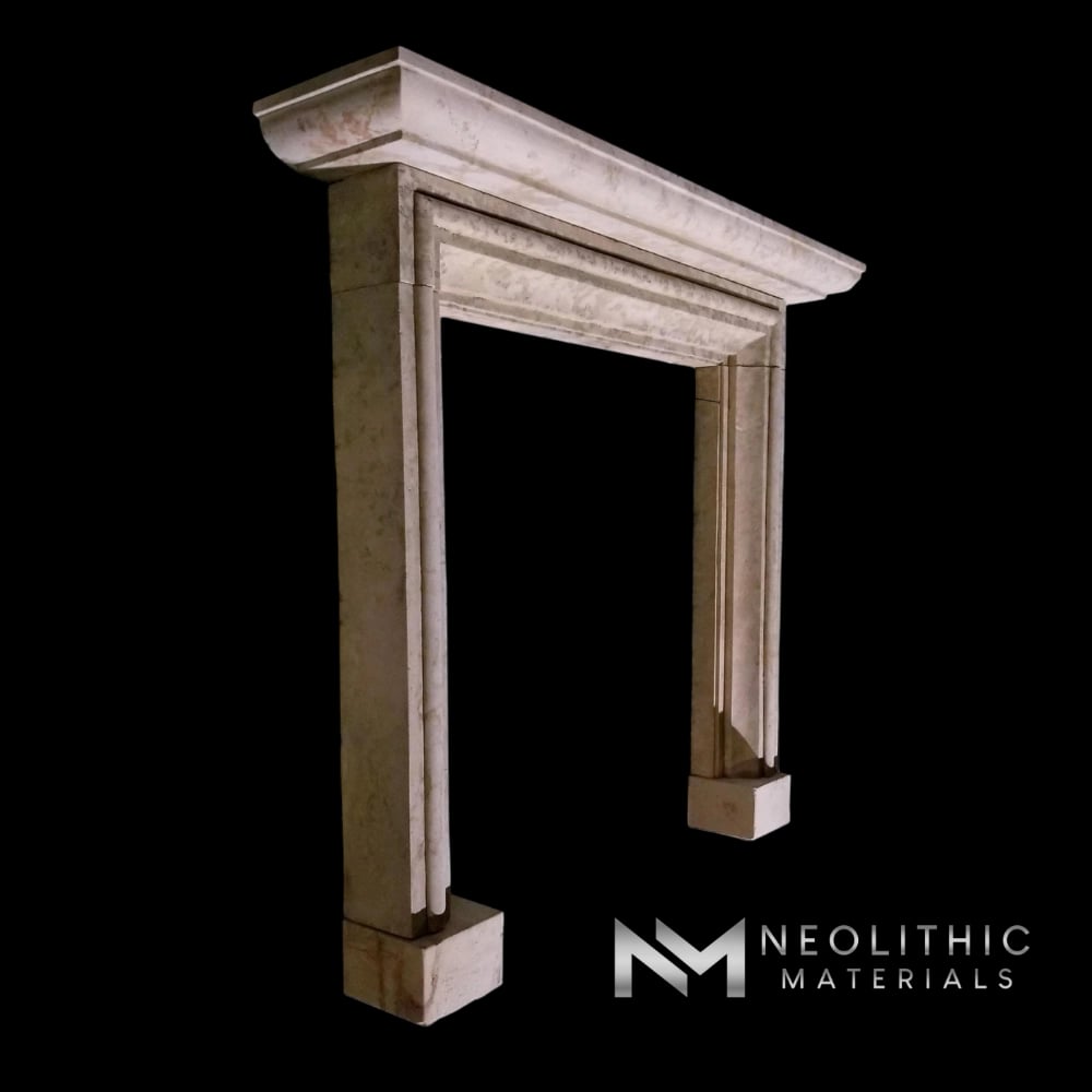 Limestone Fireplace Mantel