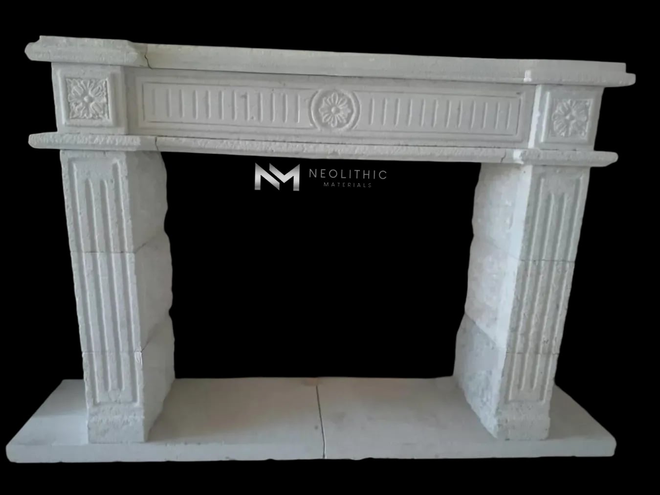 Limestone Fireplace Mantel - Image 1