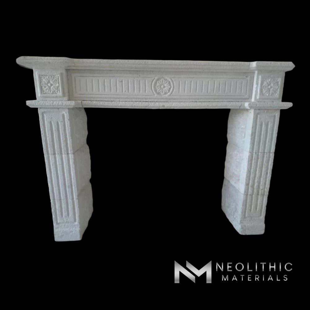 Limestone Fireplace Mantel