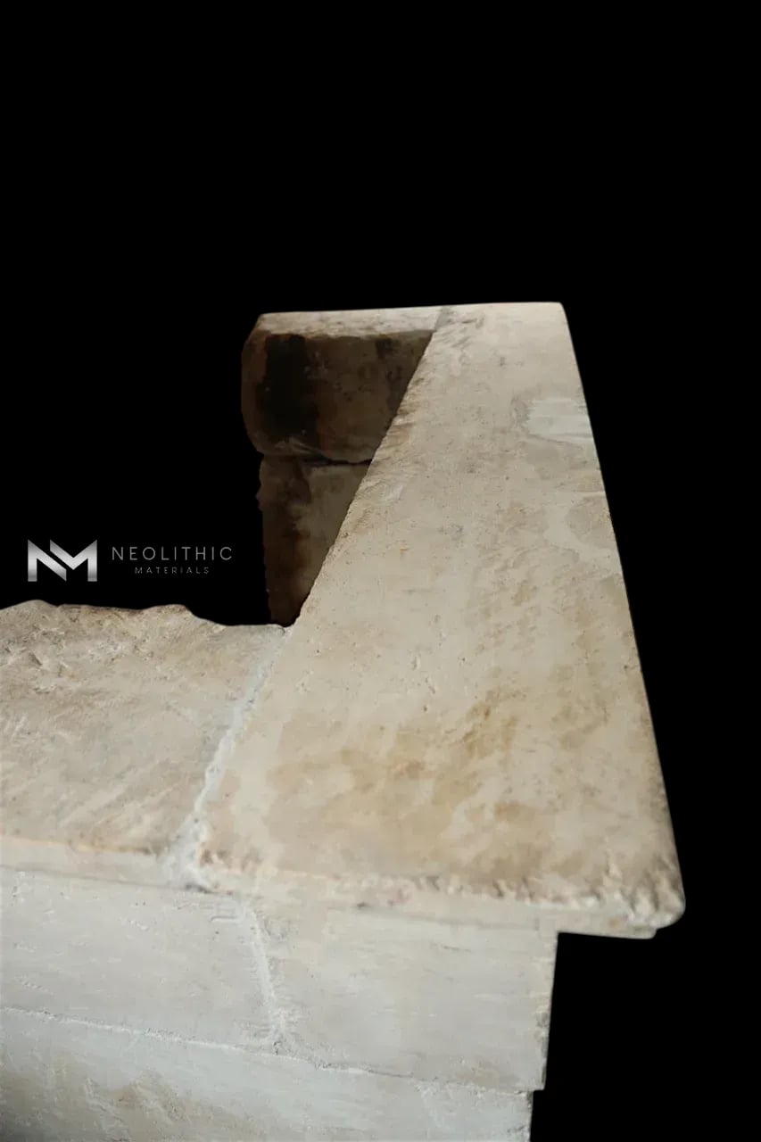 French Antique 19th Century Limestone Fireplace Mantel - Image 6
