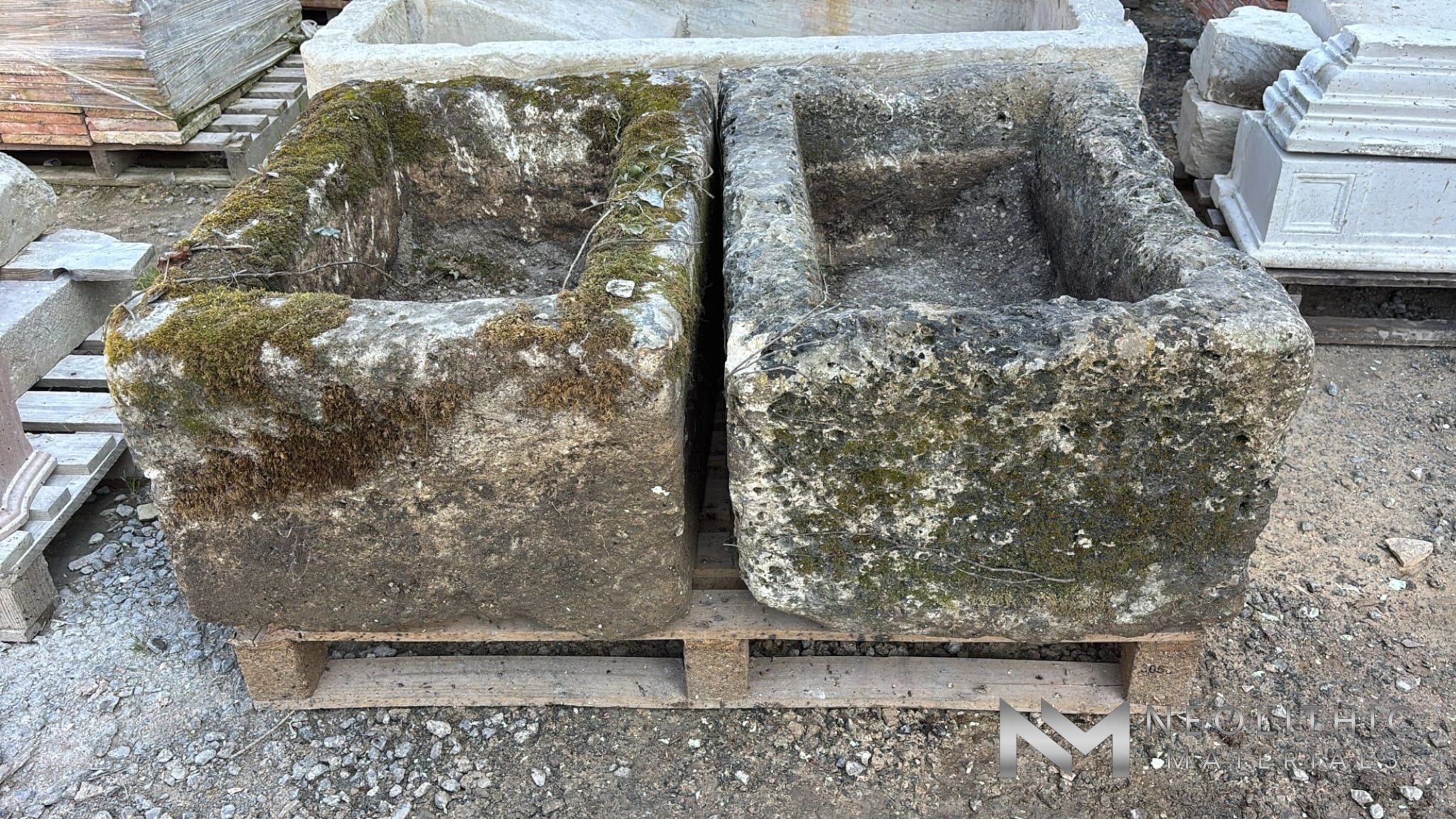 French Antique Limestone Trough - Image 1