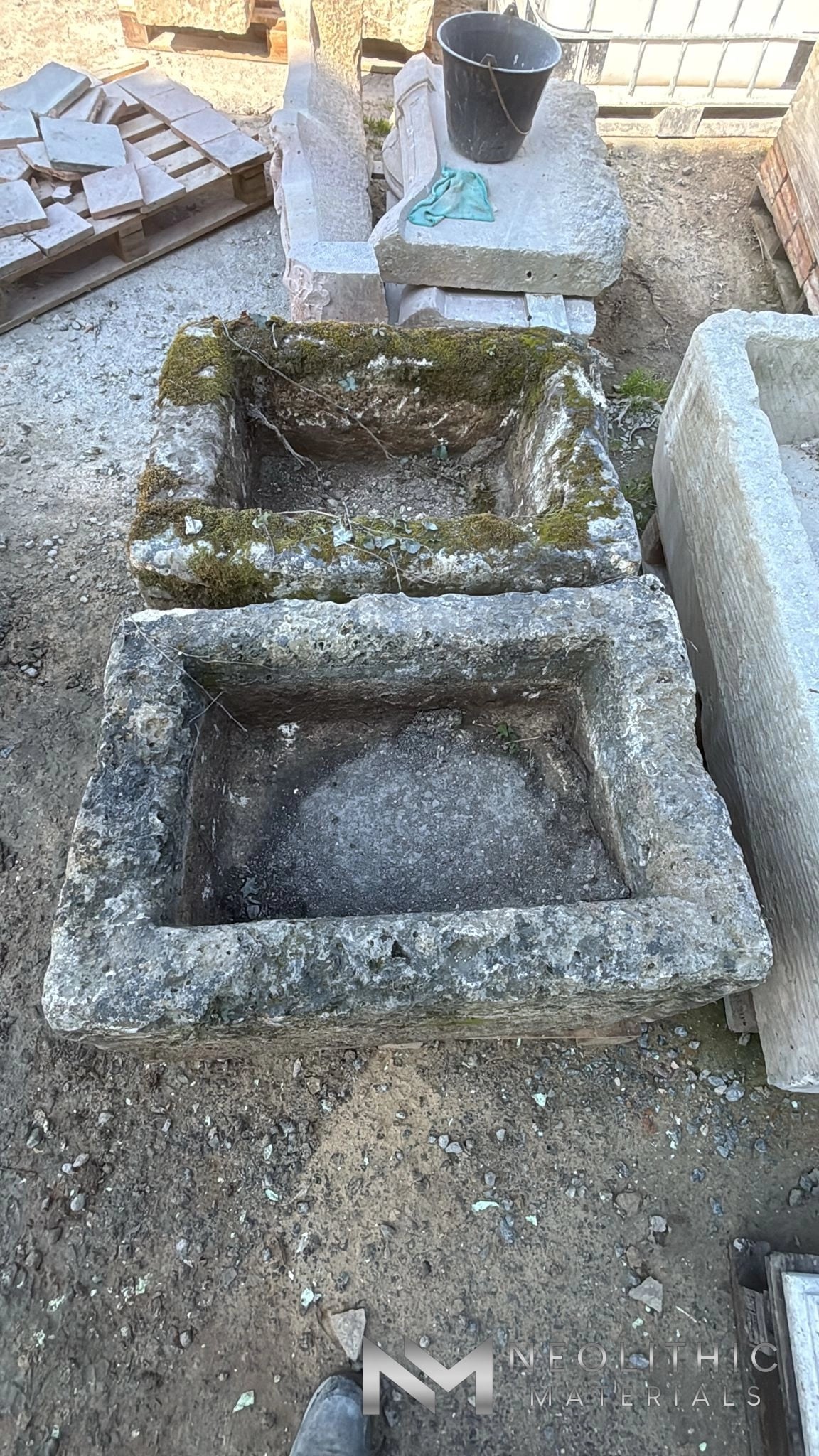 French Antique Limestone Trough - Image 2