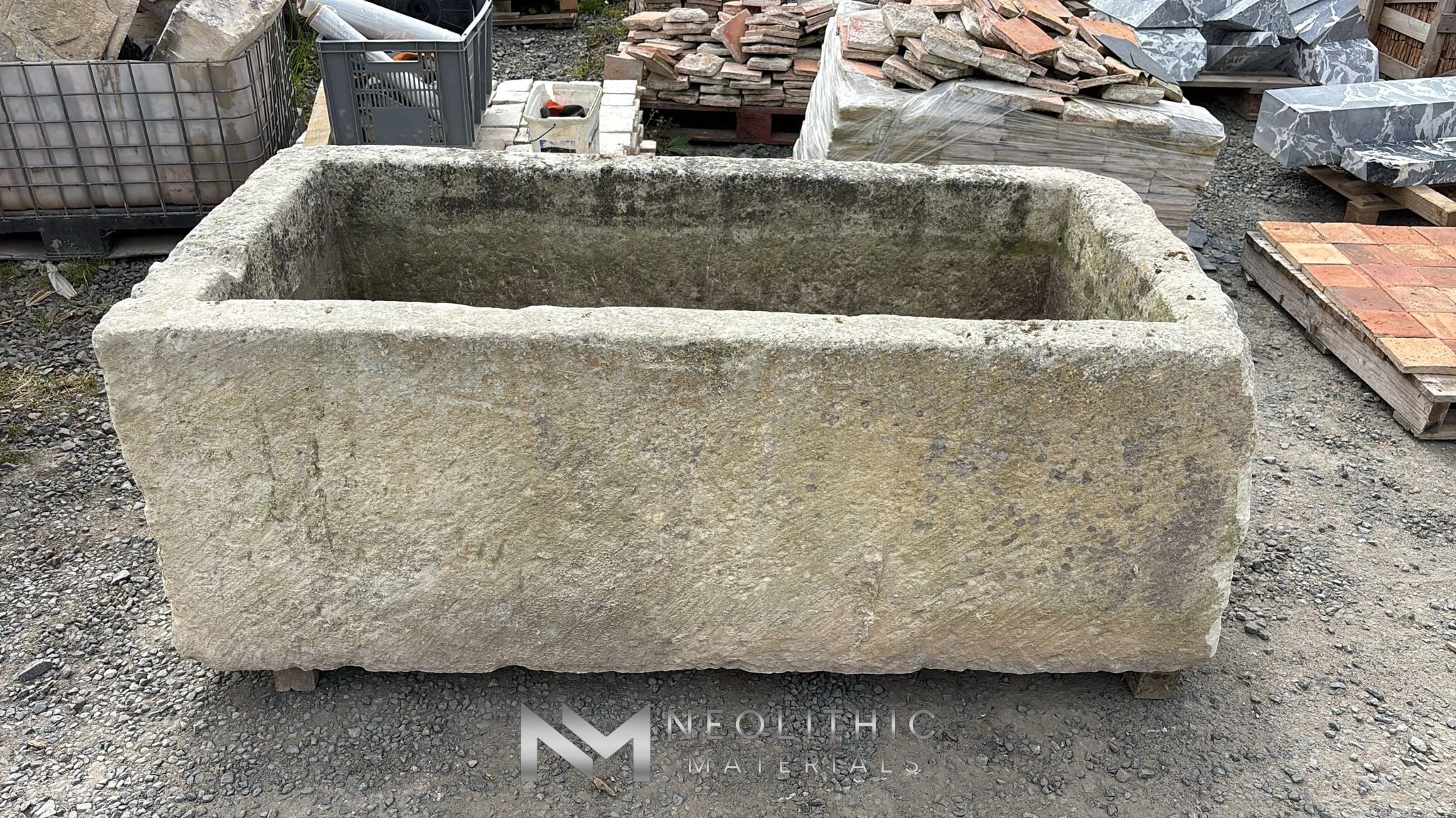 French Antique Limestone Trough
