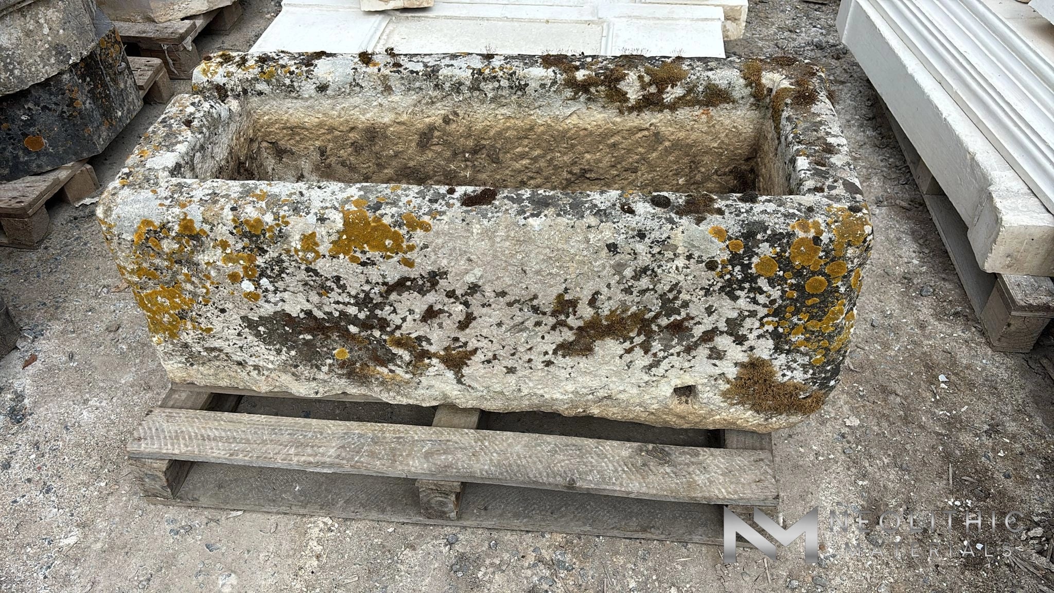 French Antique Limestone Trough
