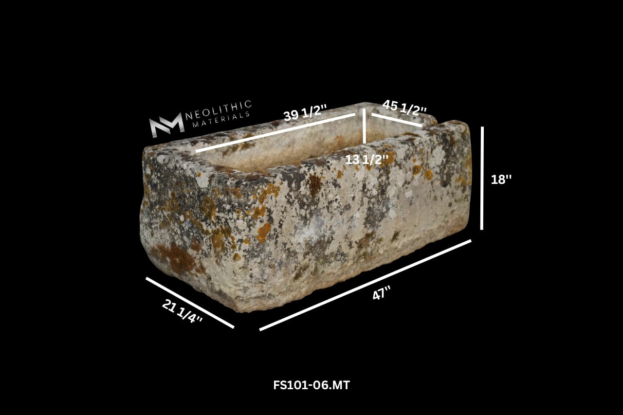 French Antique Limestone Trough - Image 2