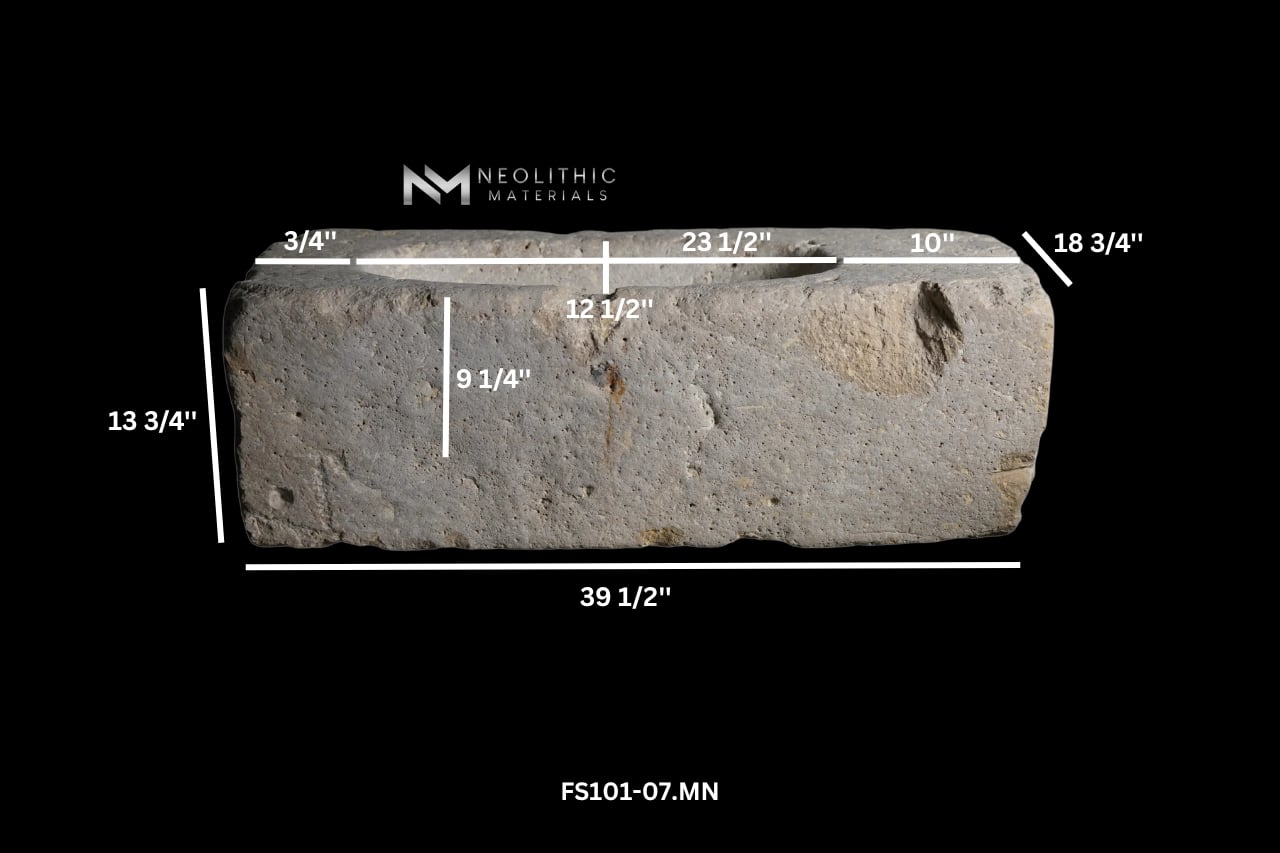 French Antique Limestone Trough - Image 2