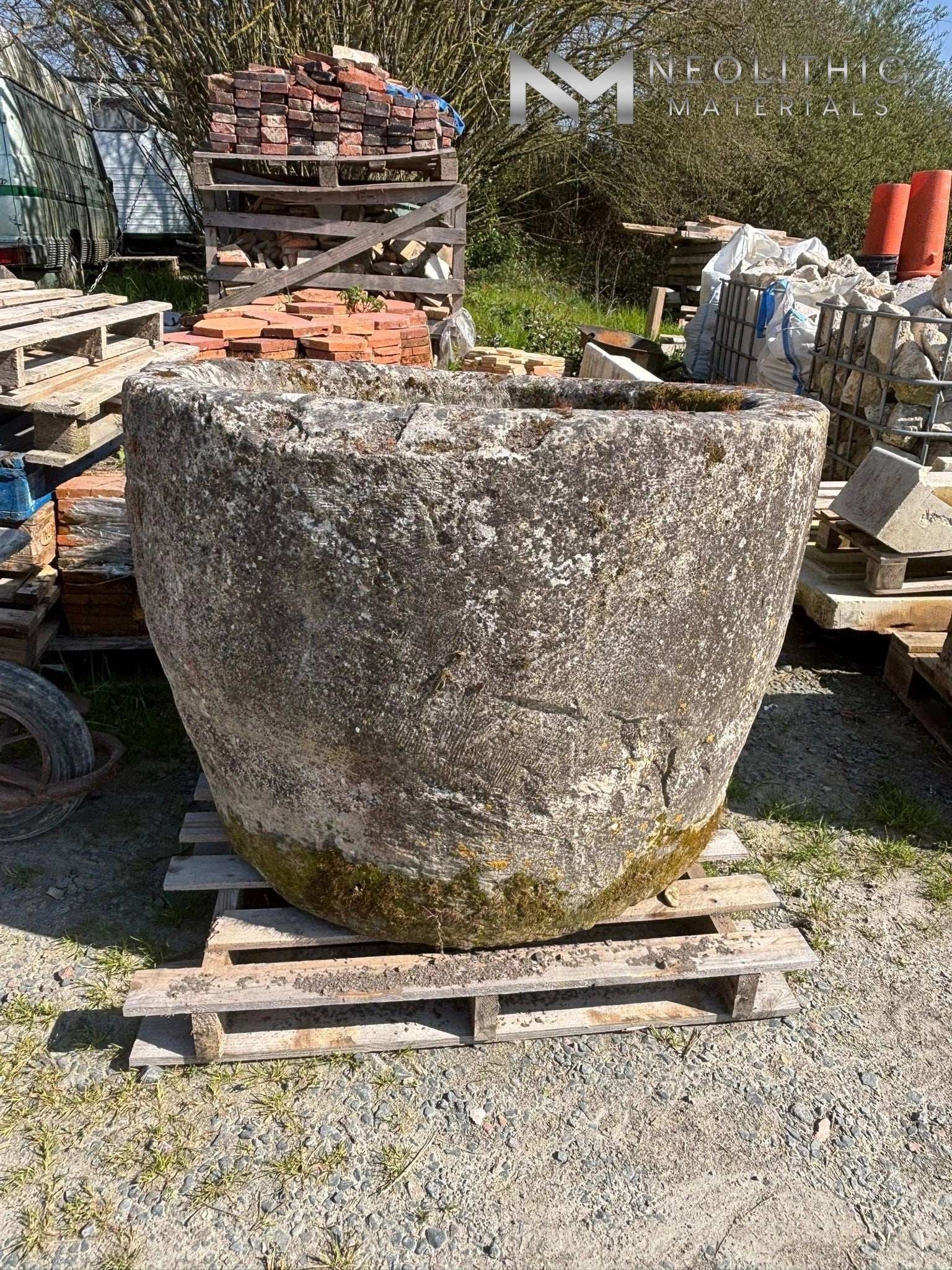 French Antique Limestone Trough - Image 2