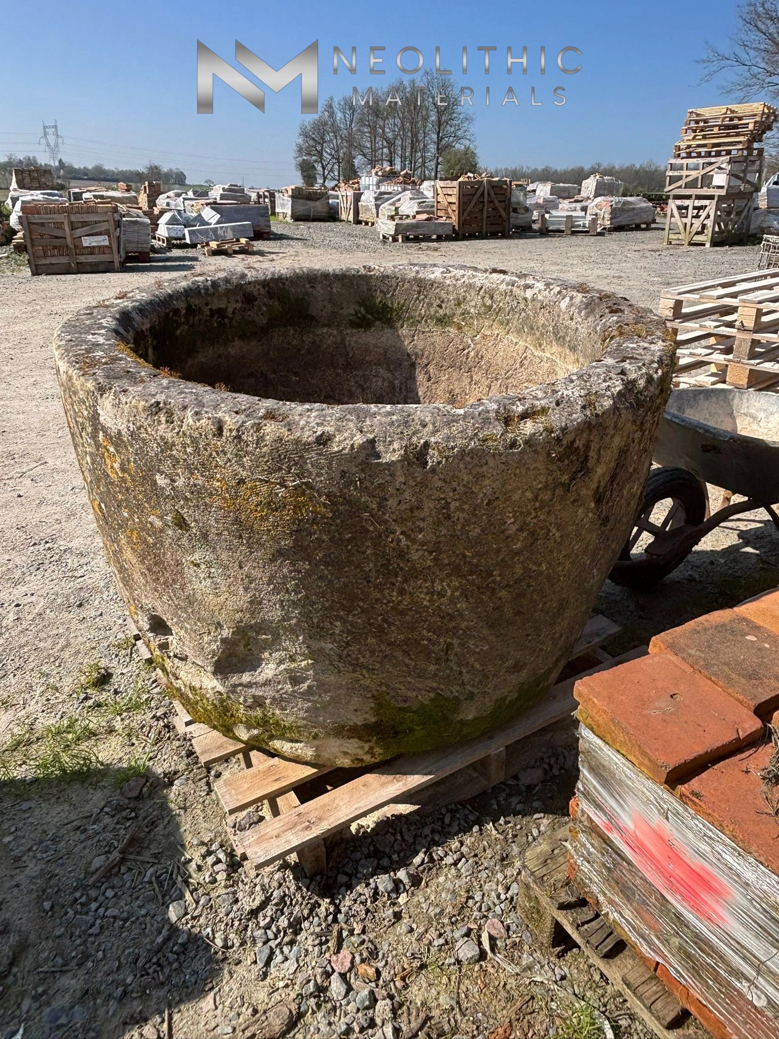 French Antique Limestone Trough