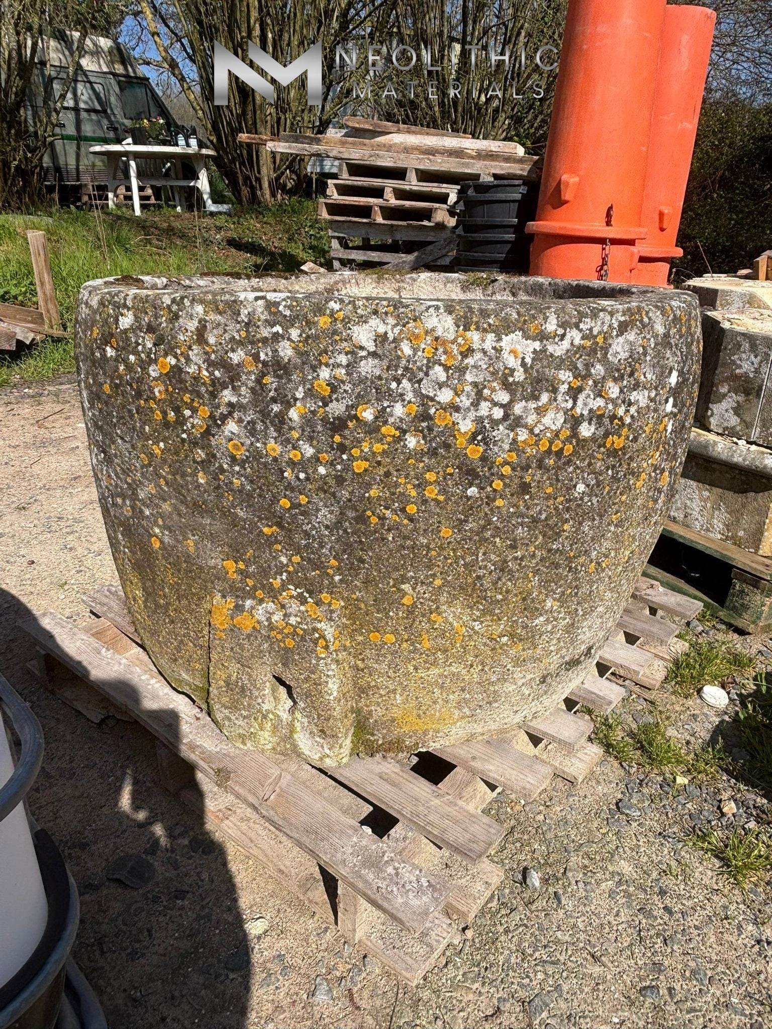 French Antique Limestone Trough