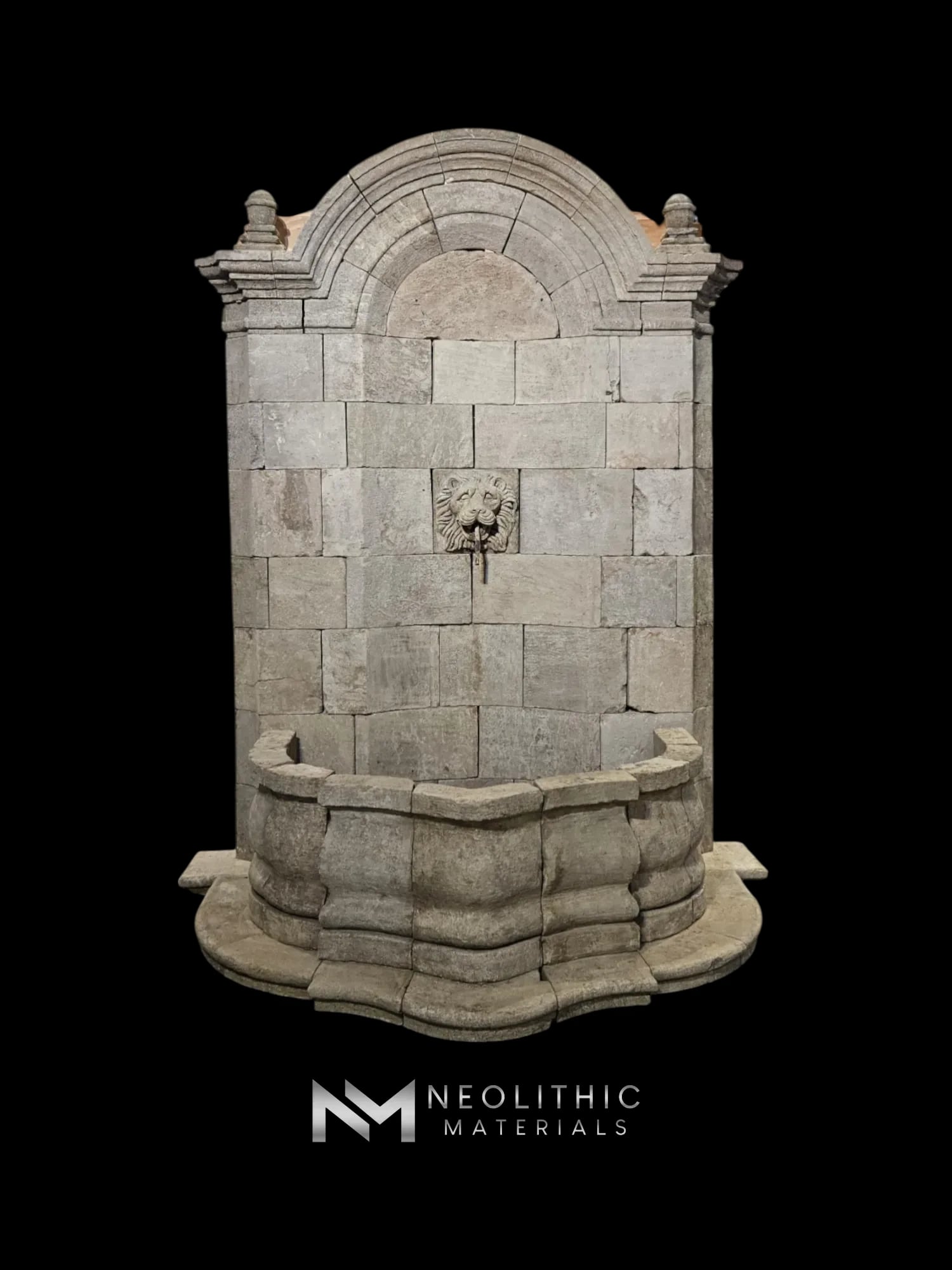Reclaimed Limestone Wall Fountain
