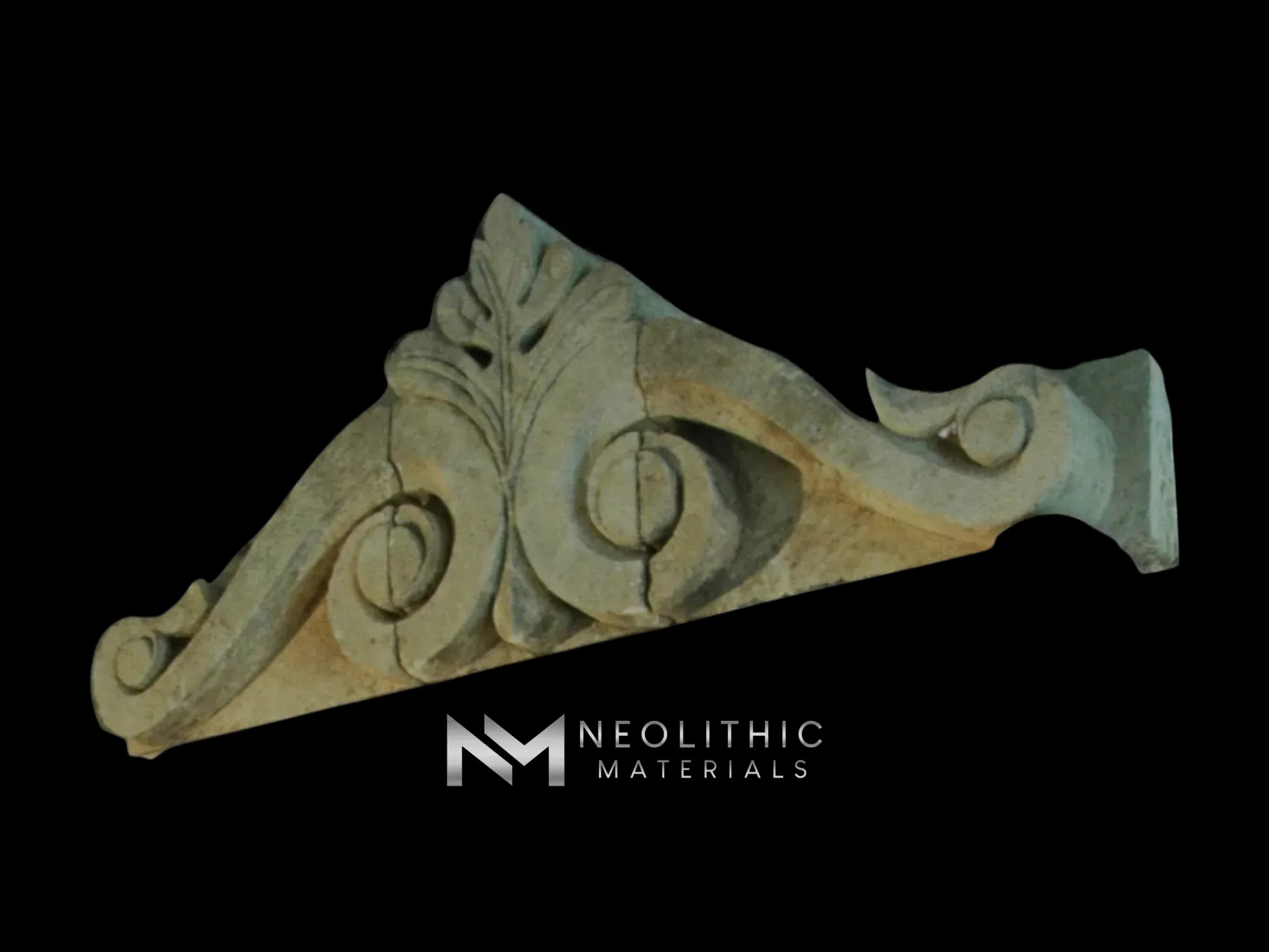 Antique Limestone Pediment - Image 3