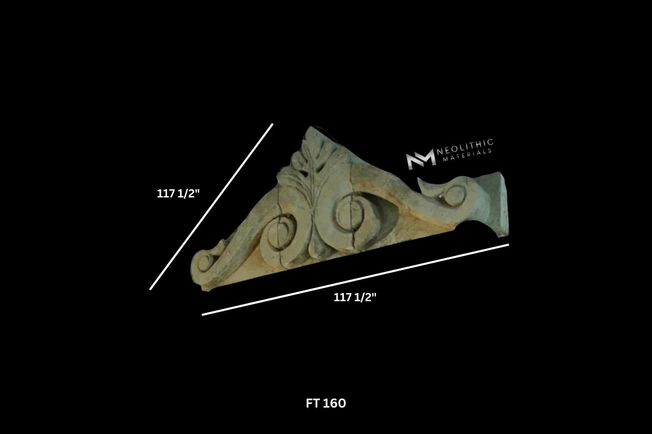 Antique Limestone Pediment - Image 4