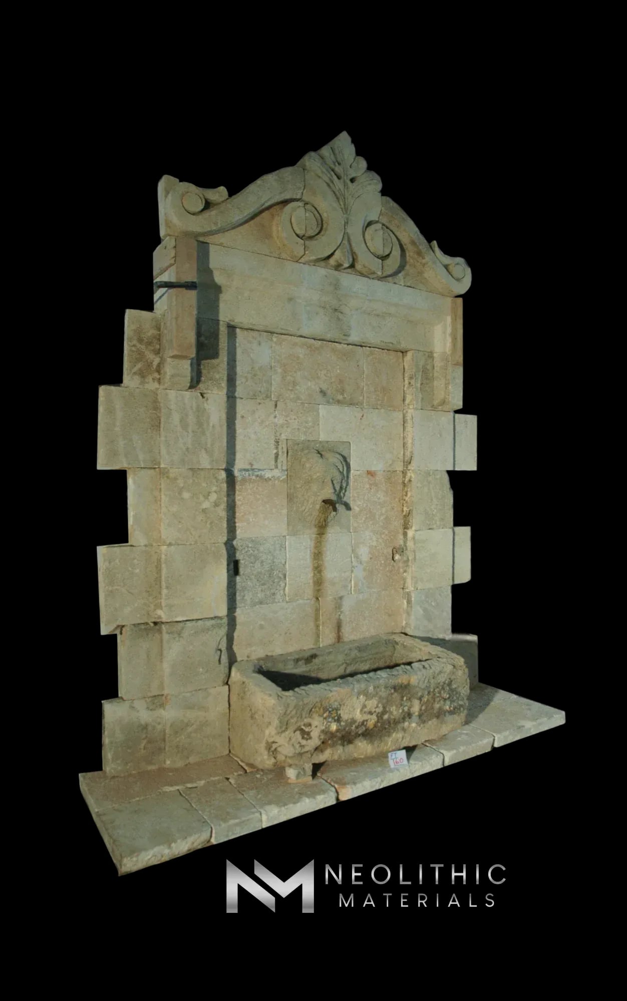 Antique Limestone Pediment