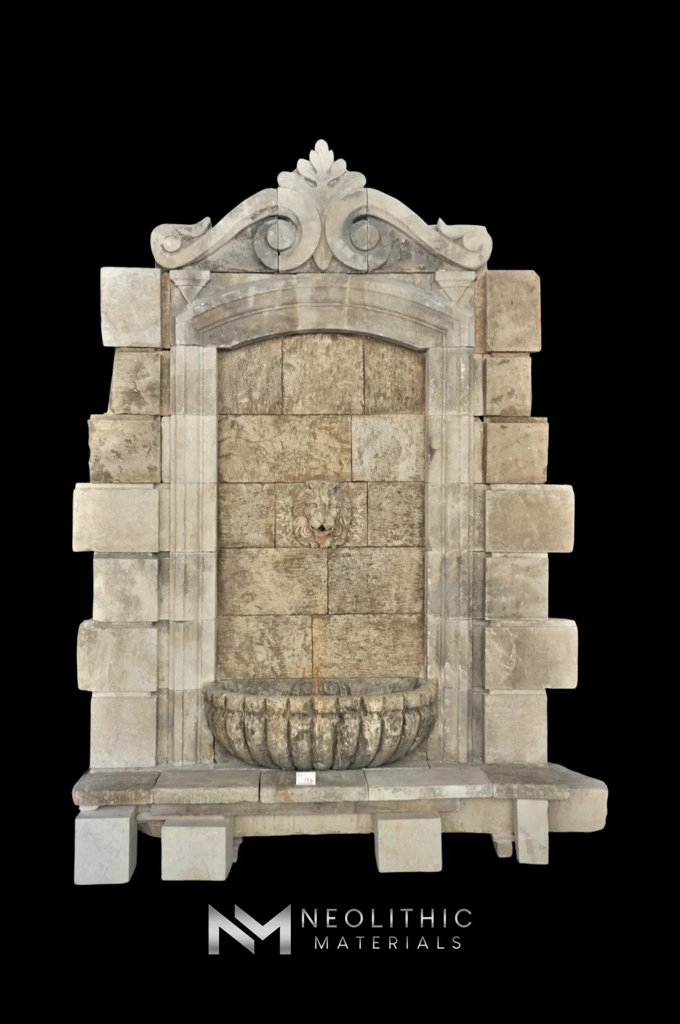 Reclaimed Limestone Wall Fountain - Image 1