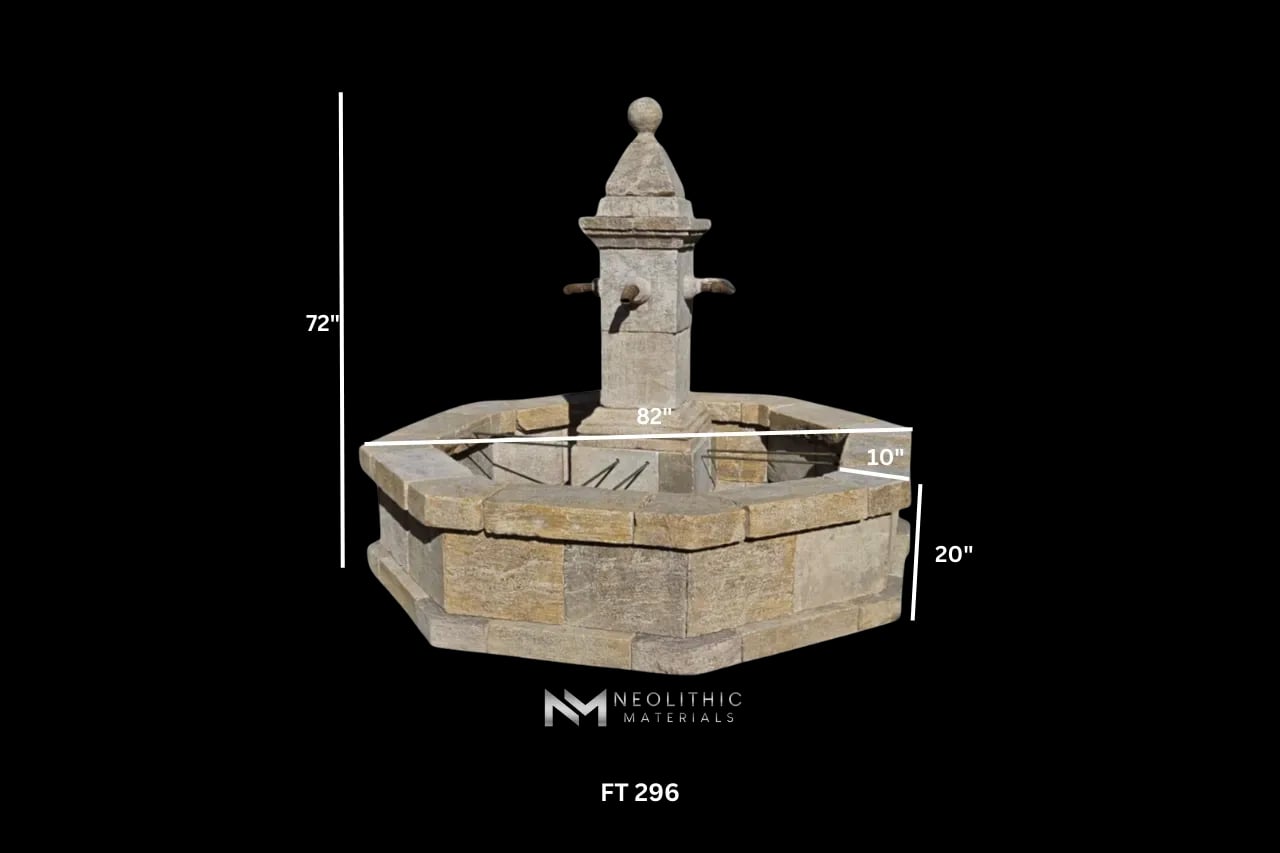Reclaimed Limestone Fountain - Image 3