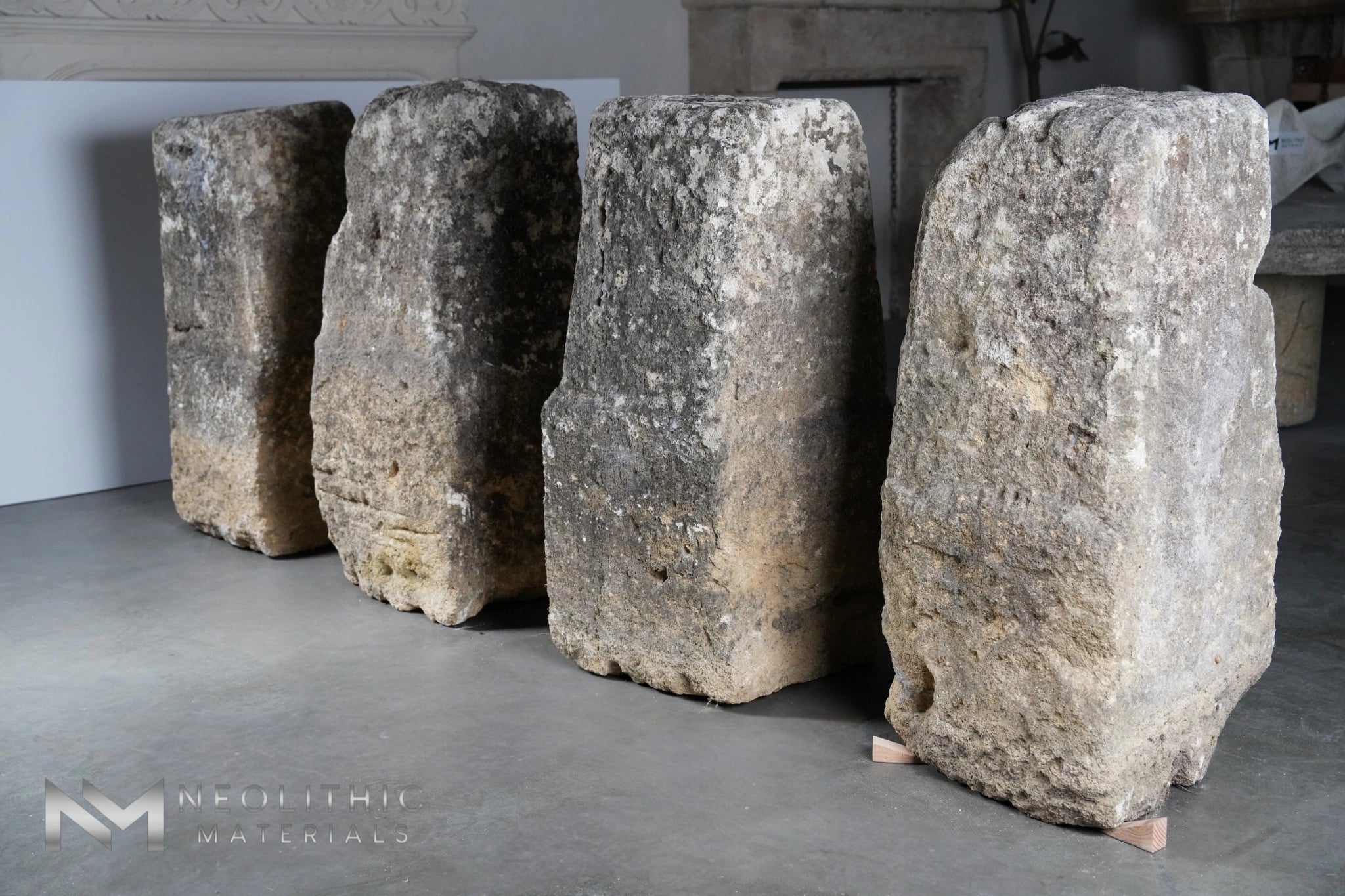 French Antique Limestone Bollards - Image 4