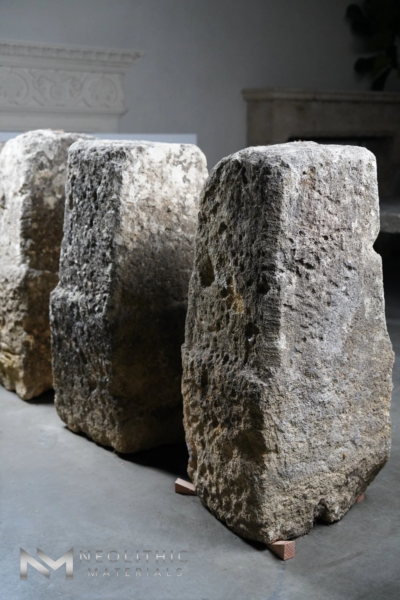 French Antique Limestone Bollards - Image 5