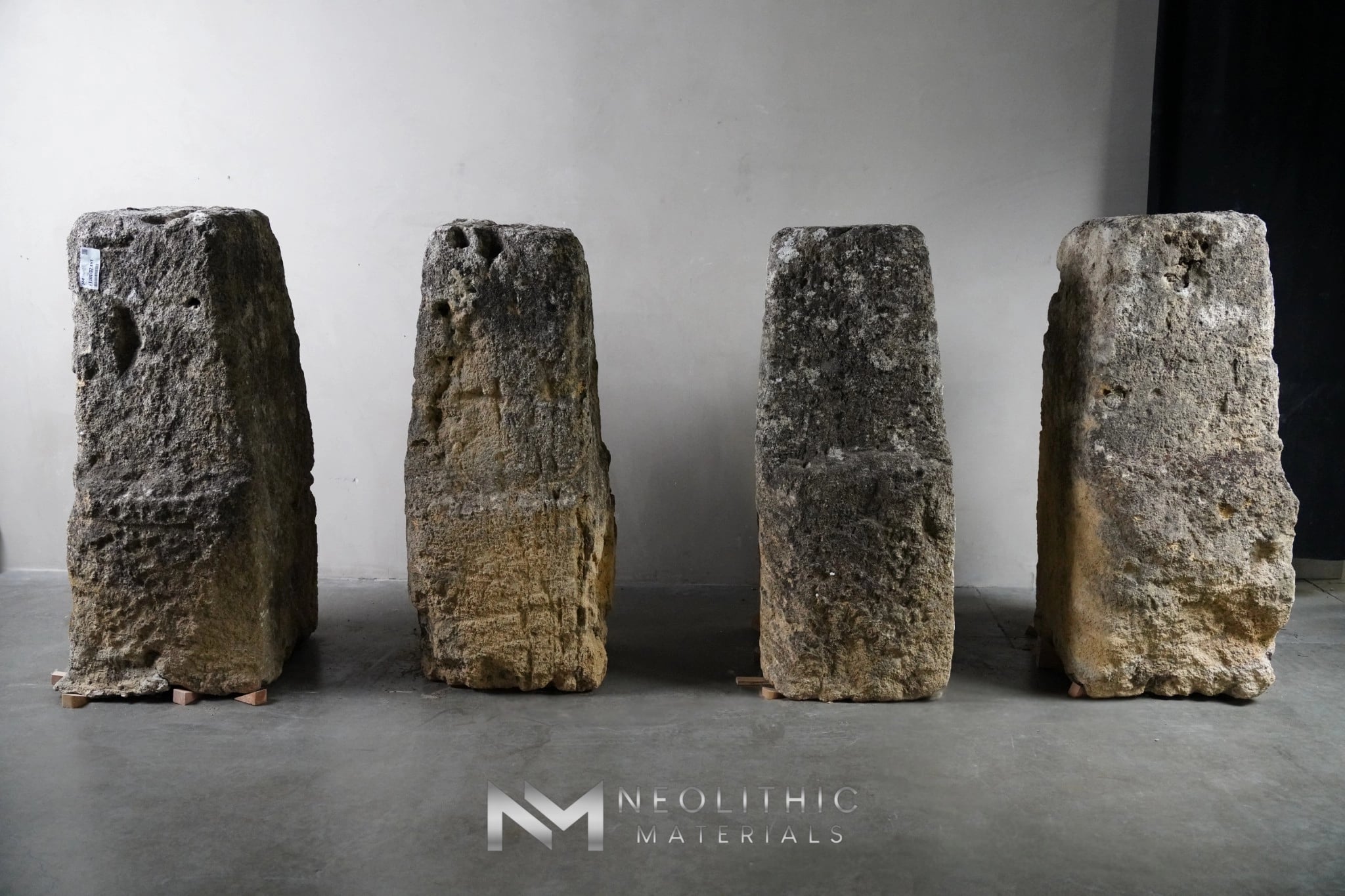 French Antique Limestone Bollards - Image 1
