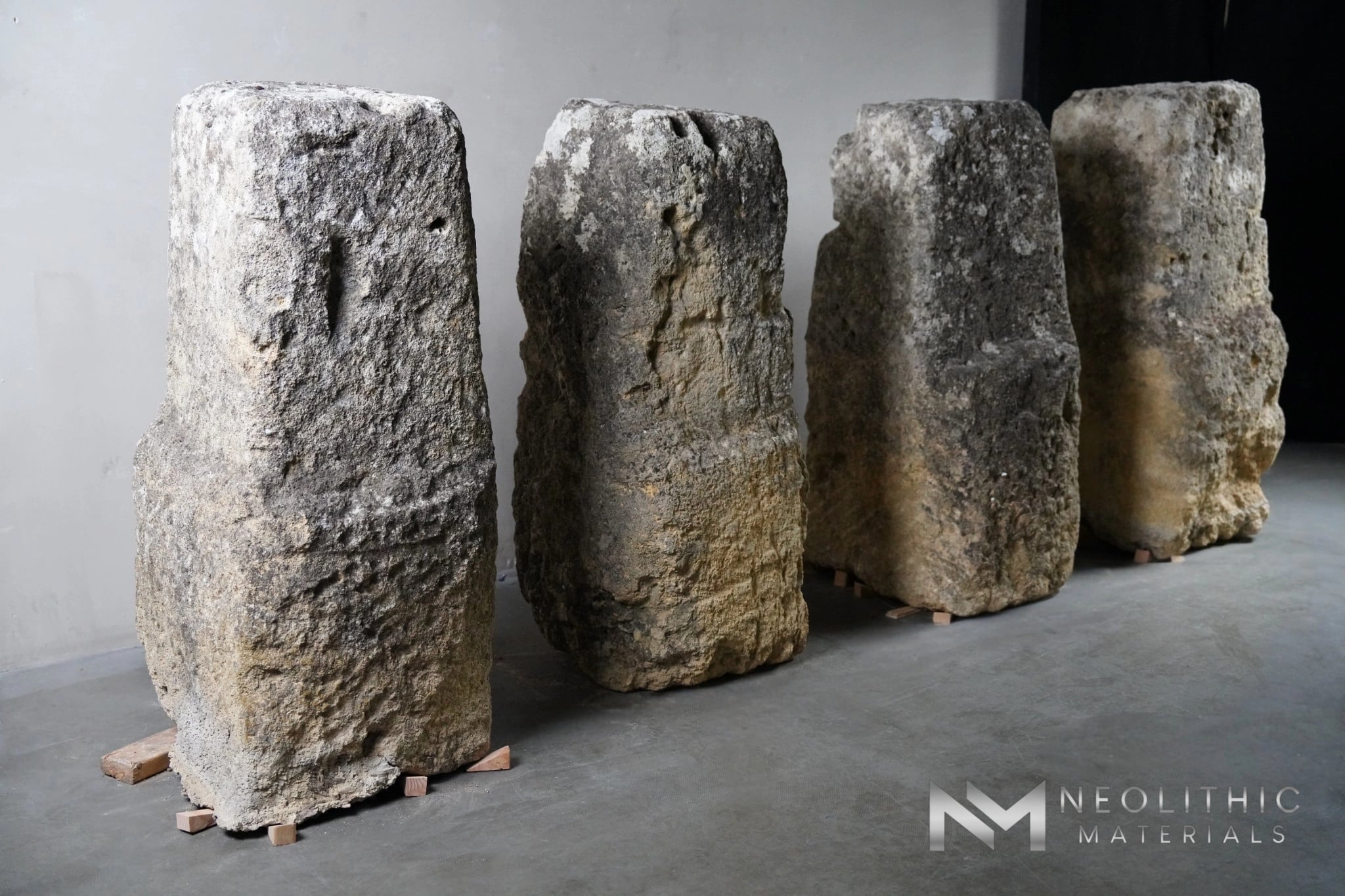 French Antique Limestone Bollards - Image 3