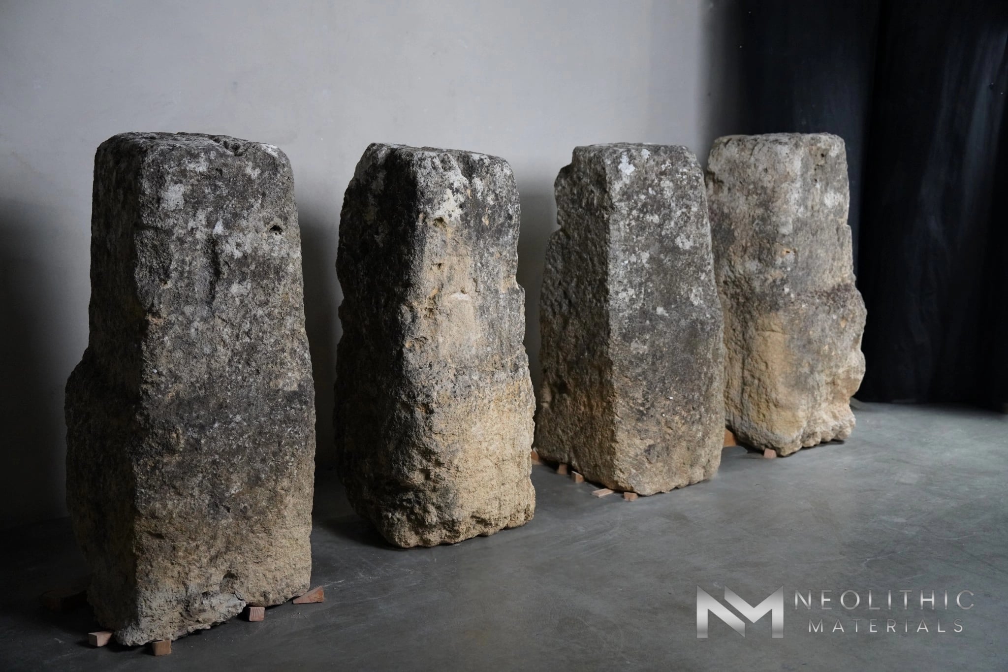 French Antique Limestone Bollards - Image 4