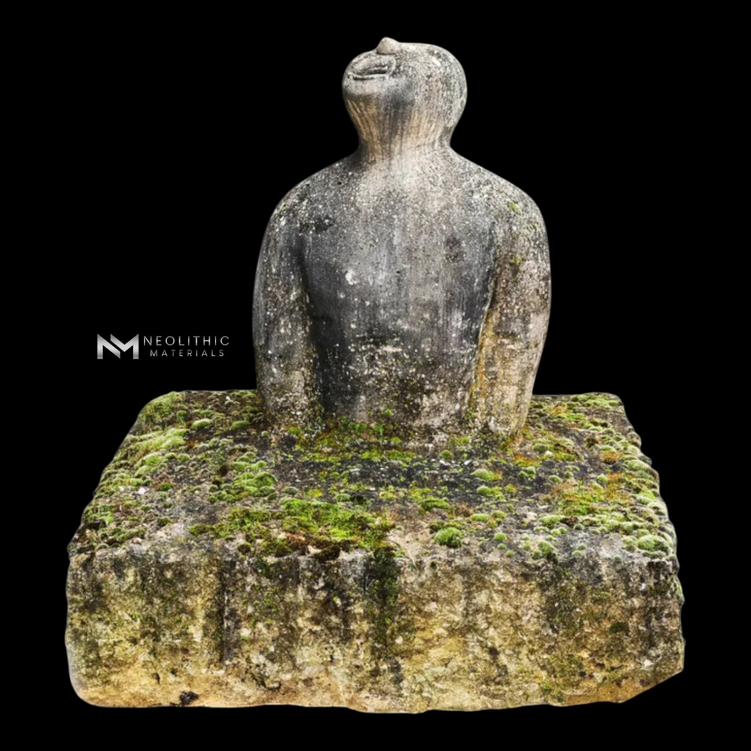 French Antique Limestone Statue