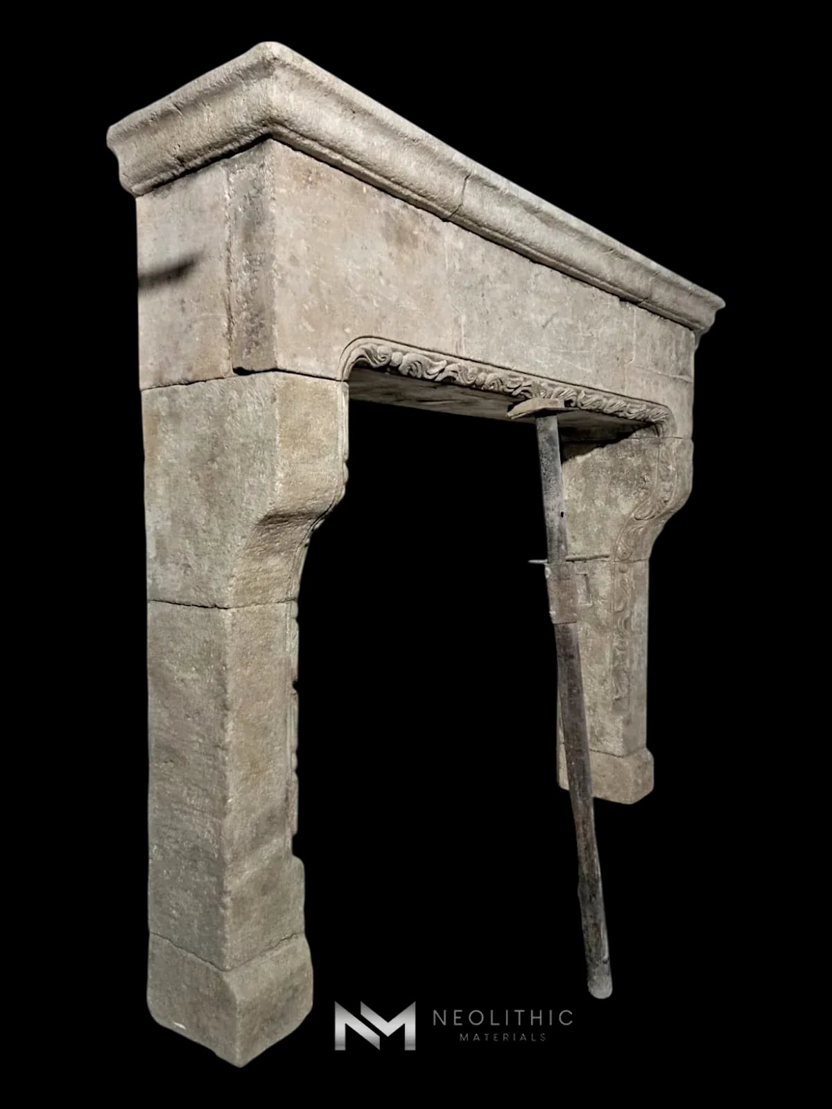 Reclaimed Limestone Mantel - Image 2