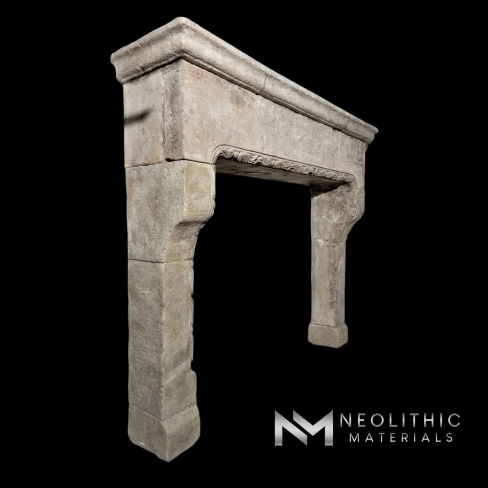 Reclaimed Limestone Mantel