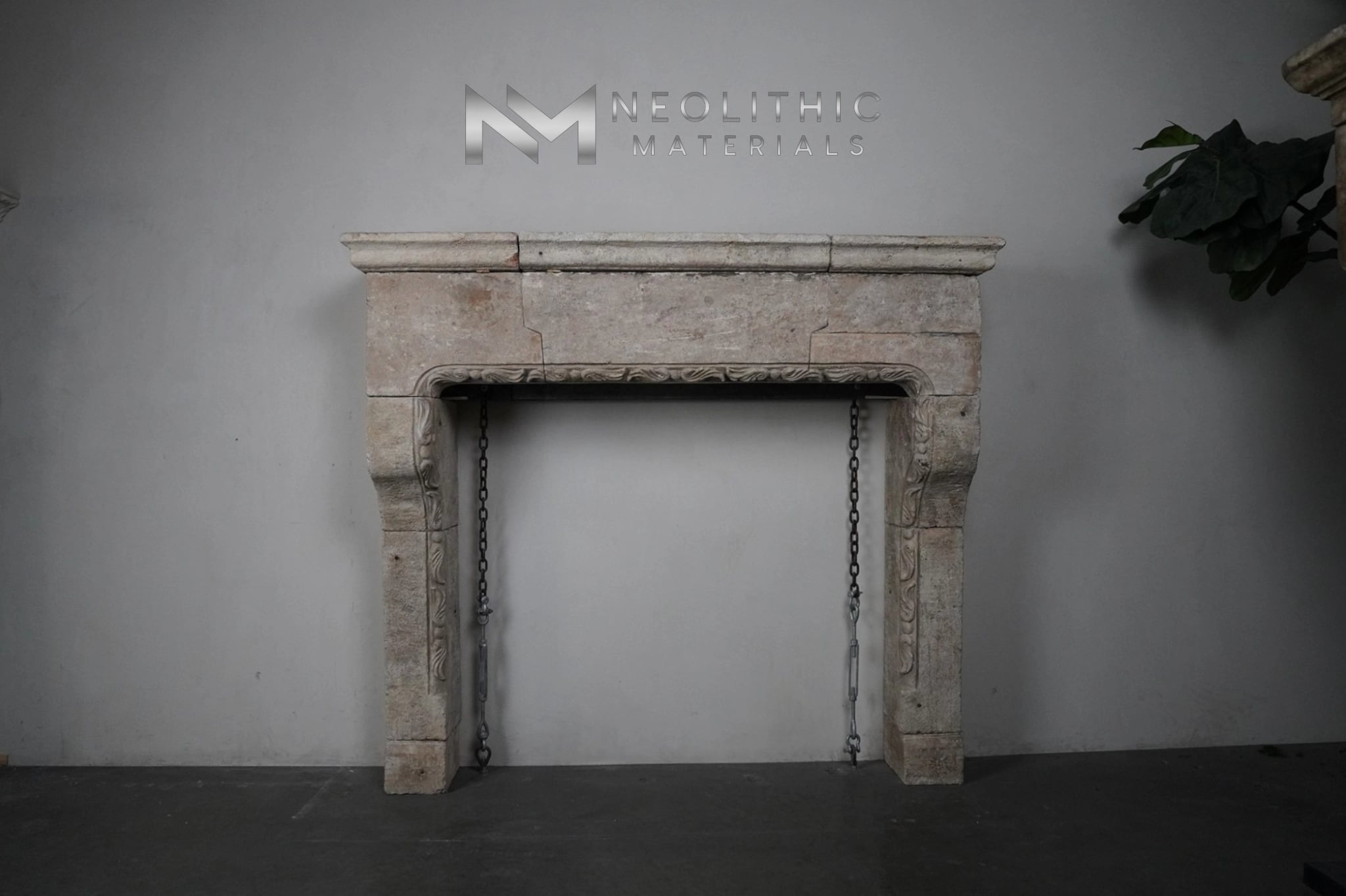 Reclaimed Limestone Mantel - Image 1