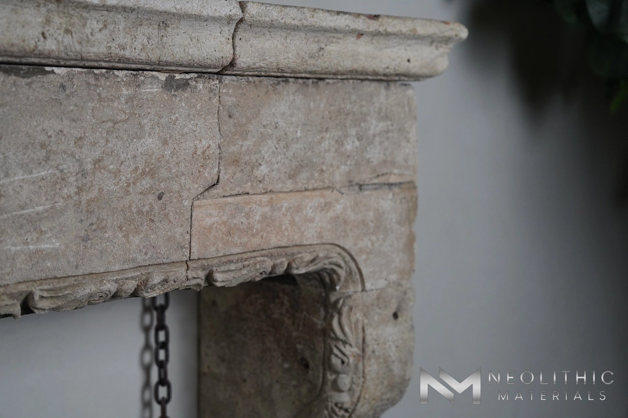 Reclaimed Limestone Mantel - Image 4