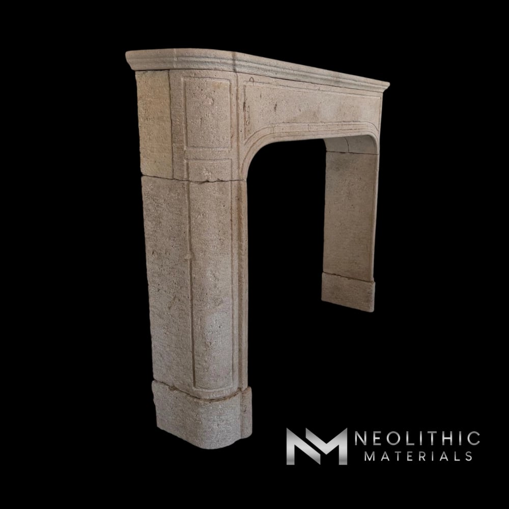 Reclaimed Limestone Mantel