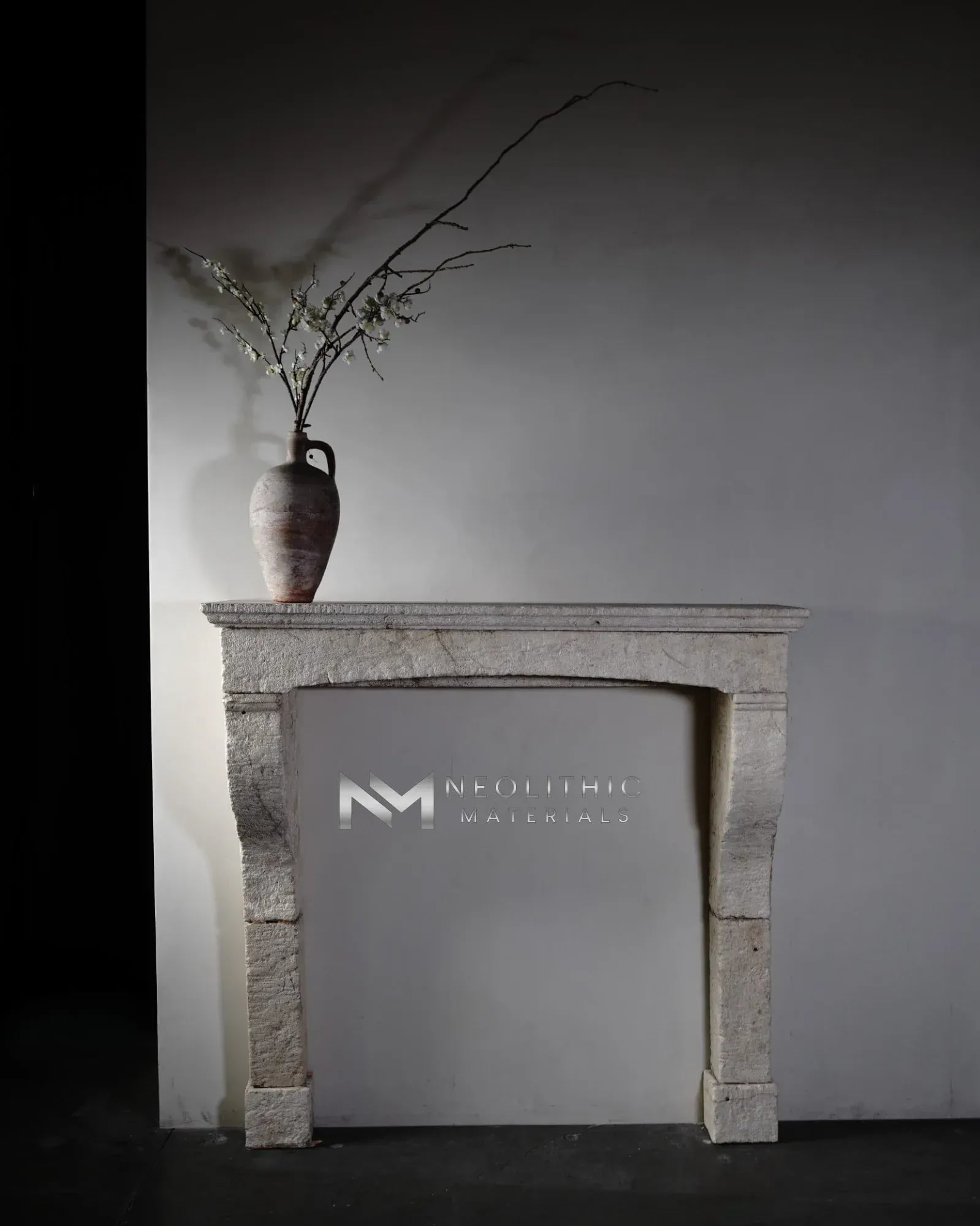 Reclaimed Limestone Mantel - Image 2