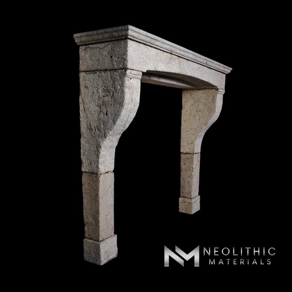 Reclaimed Limestone Mantel