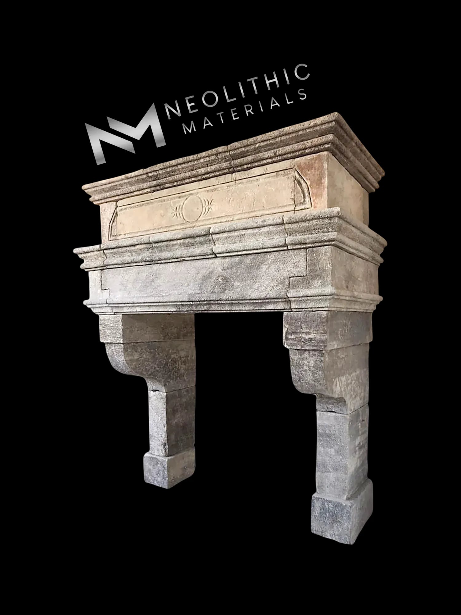 Reclaimed Limestone Fireplace