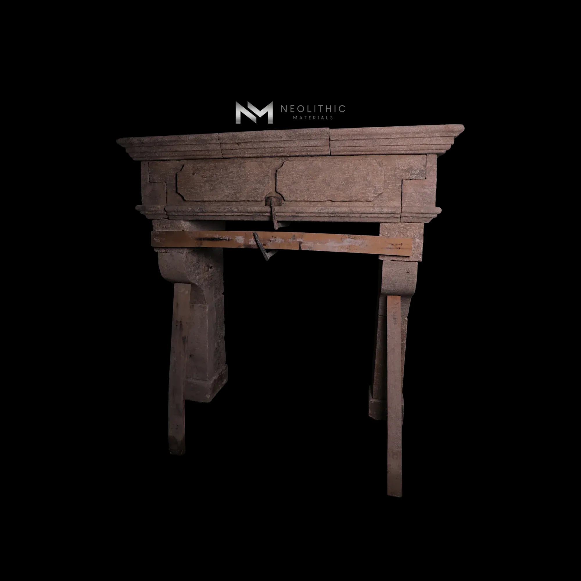Reclaimed Limestone Fireplace - Image 1