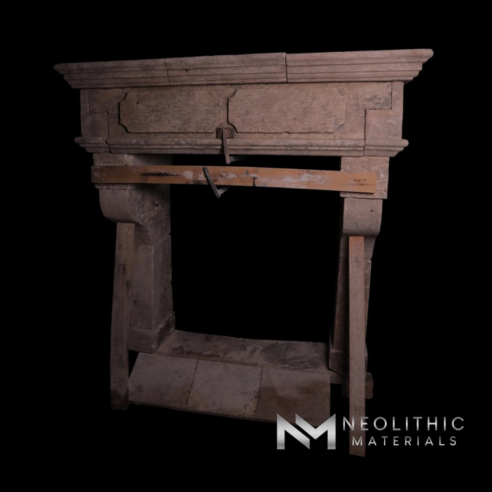 Reclaimed Limestone Fireplace