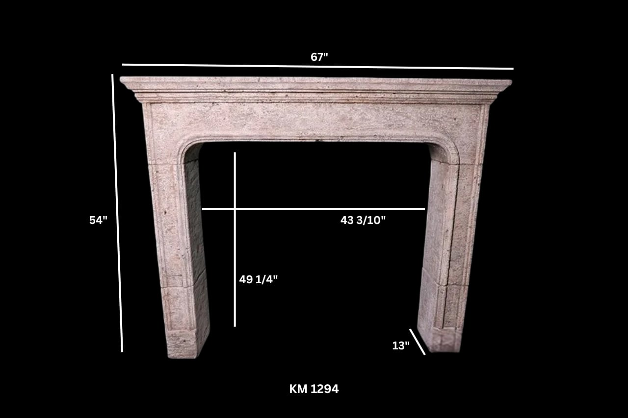 Reclaimed Limestone Mantel - Image 5