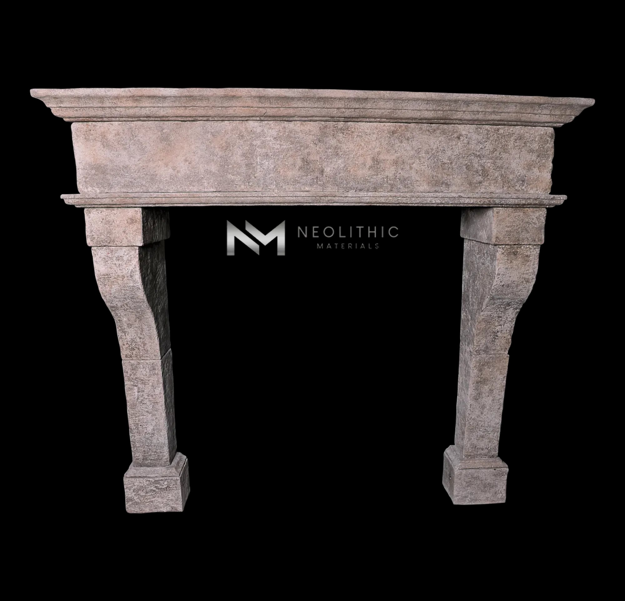Reclaimed Limestone Fireplace Mantel