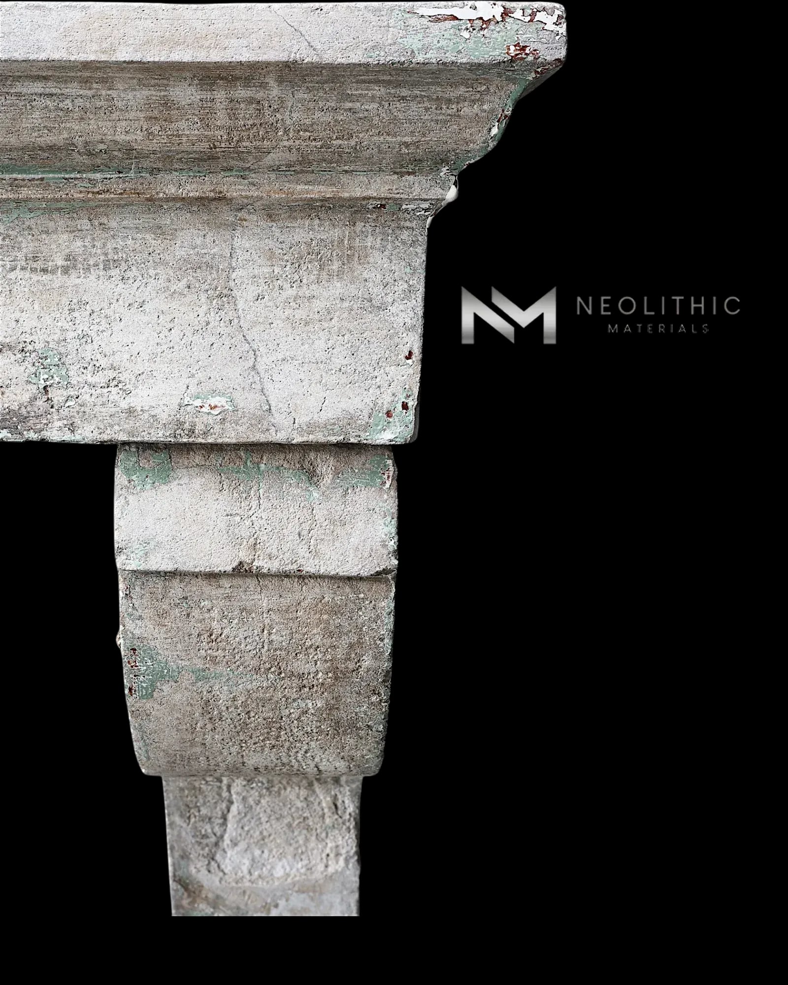 Antique Mediterranean Limestone Fireplace - Image 3