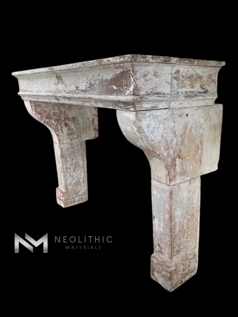 Antique 19th Century Limestone Fireplace - Image 2