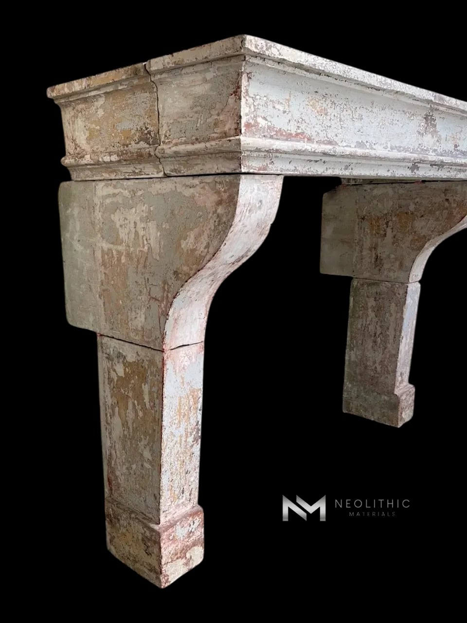 Antique 19th Century Limestone Fireplace - Image 3